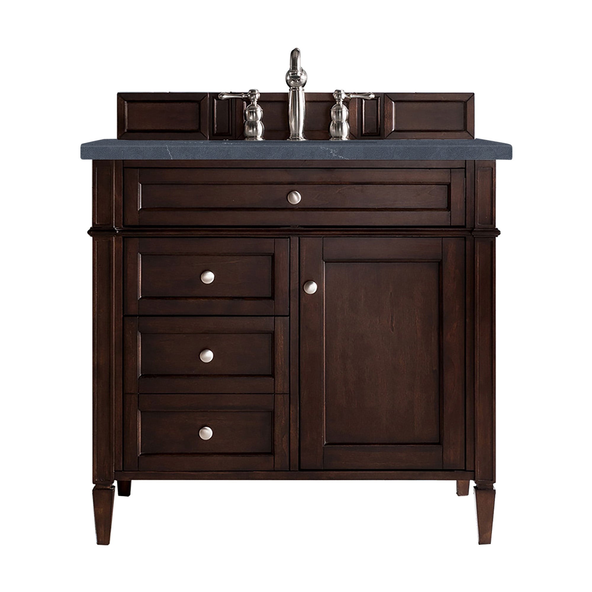 James Martin Brittany 36" Single Vanity in Burnished Mahogany with 3cm Countertop