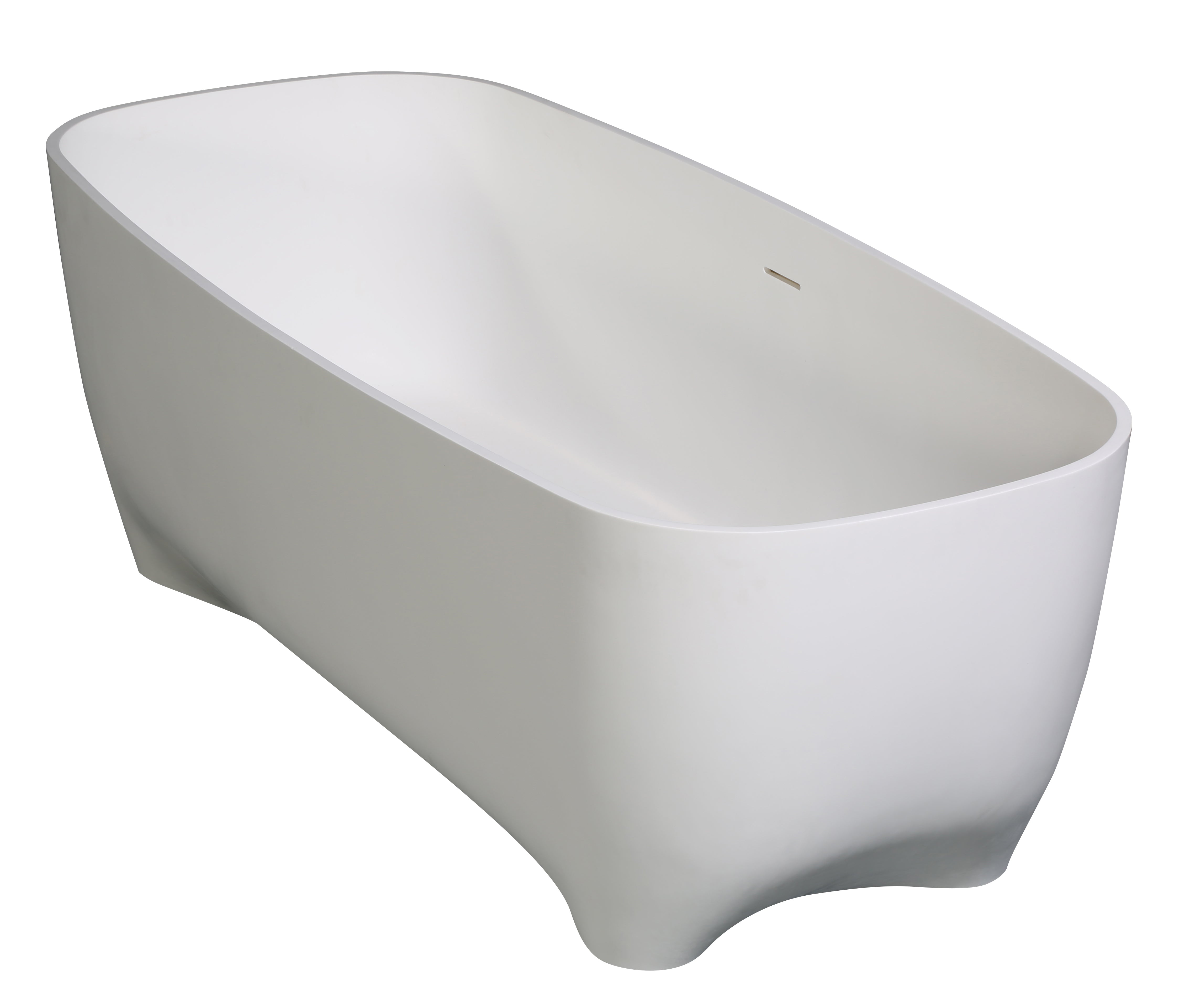 ALFI brand  AB9980 67" White Matte Solid Surface Resin Bathtub