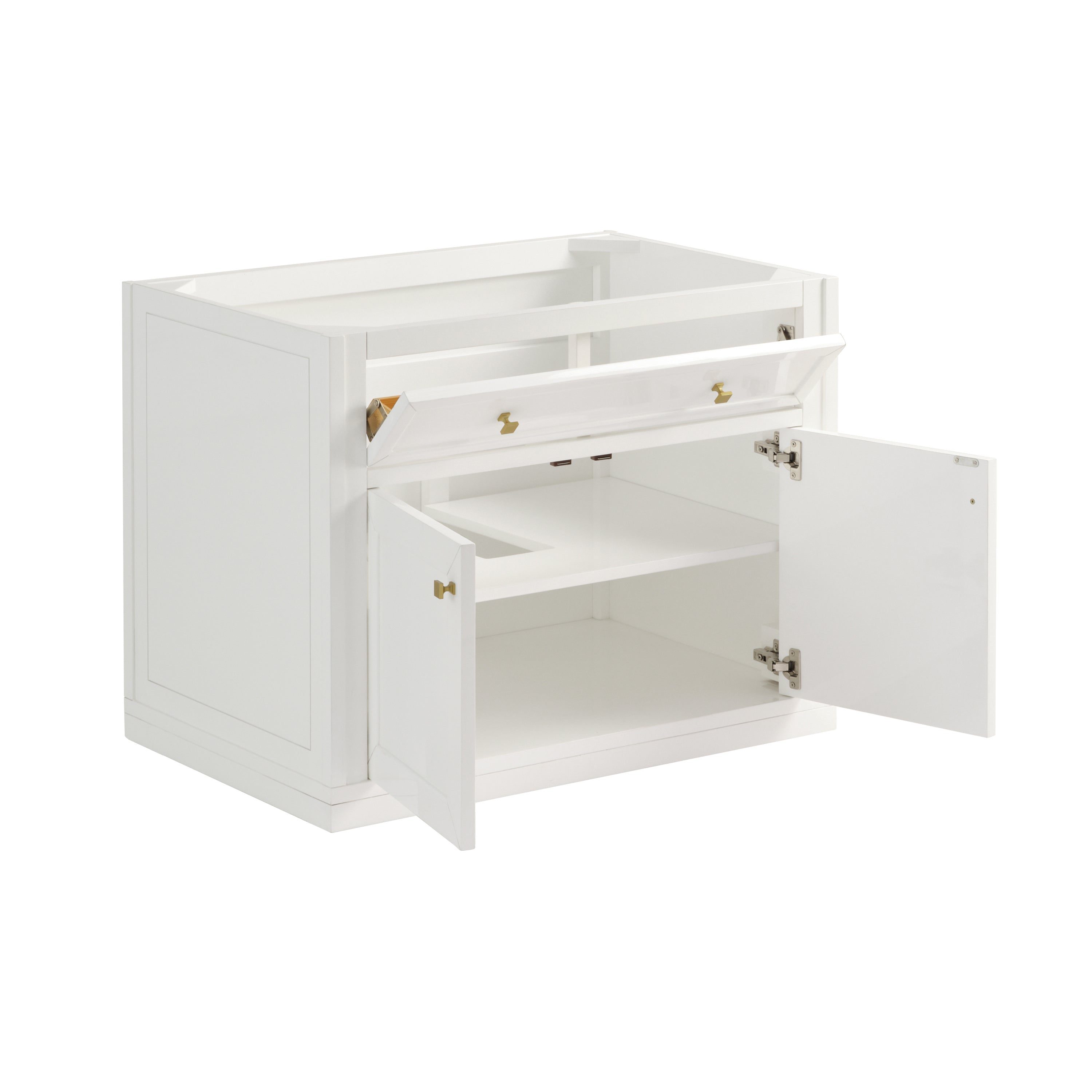 James Martin Chicago 36" Single Vanity in Glossy White with 3cm Countertop