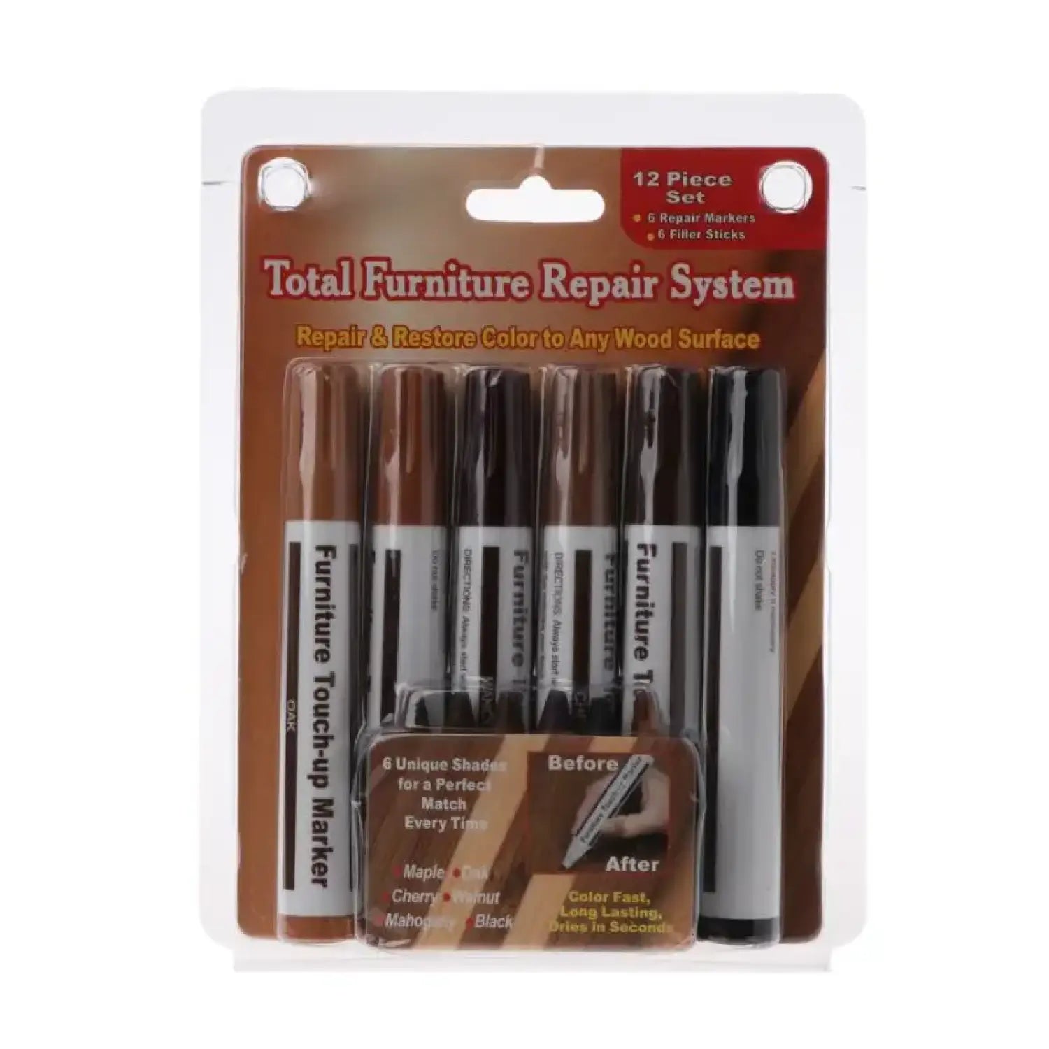 Furniture Pen for Repairing Scratches and Touch Ups on Wood Surfaces