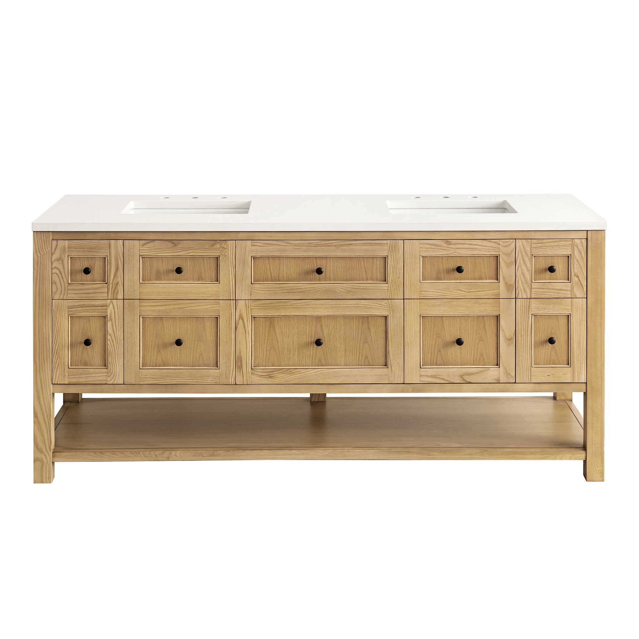 James Martin Breckenridge 72" Double Vanity in Light Natural Oak with 3cm Countertop