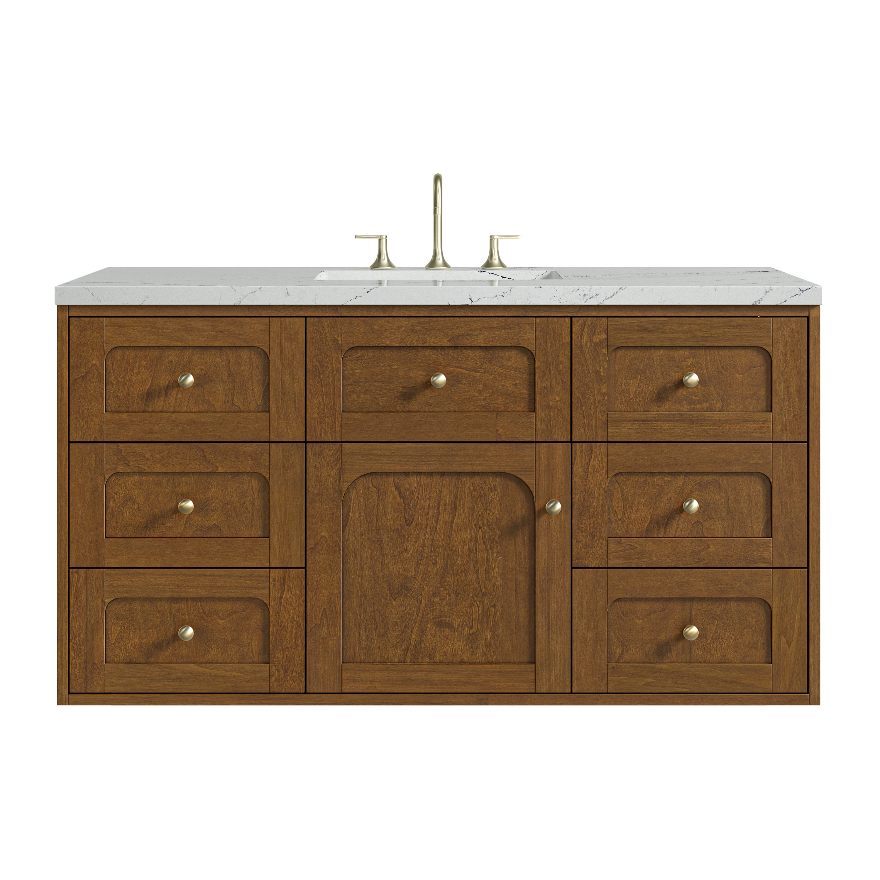 James Martin Laurent 48" Single Vanity in Honey Oak with 3cm Countertop