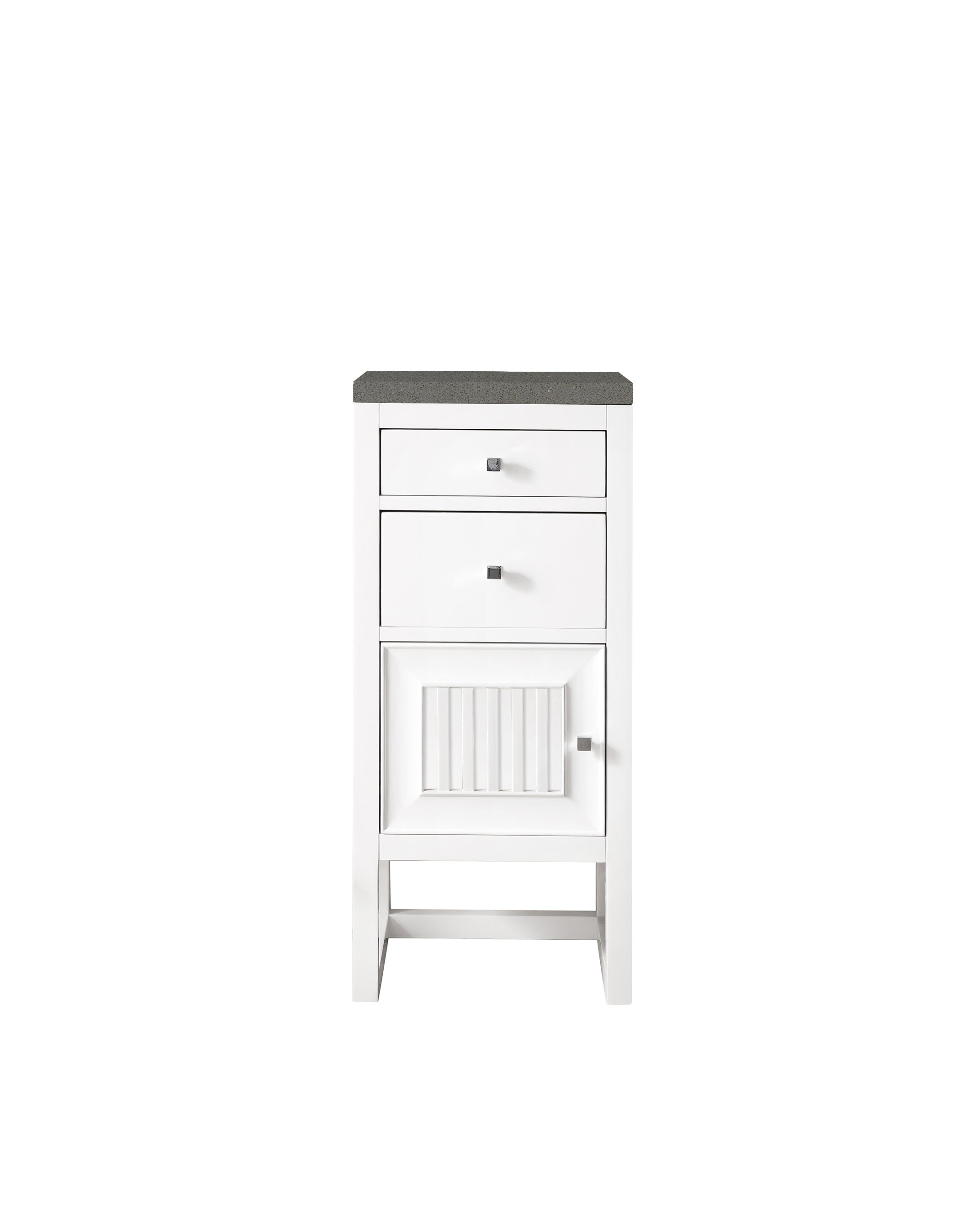James Martin Athens 15" Base Cabinet with Drawers and Left Door in Glossy White with 3cm Countertop