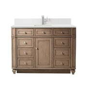 James Martin Bristol 48" Single Vanity in Whitewashed Walnut with 3cm Countertop