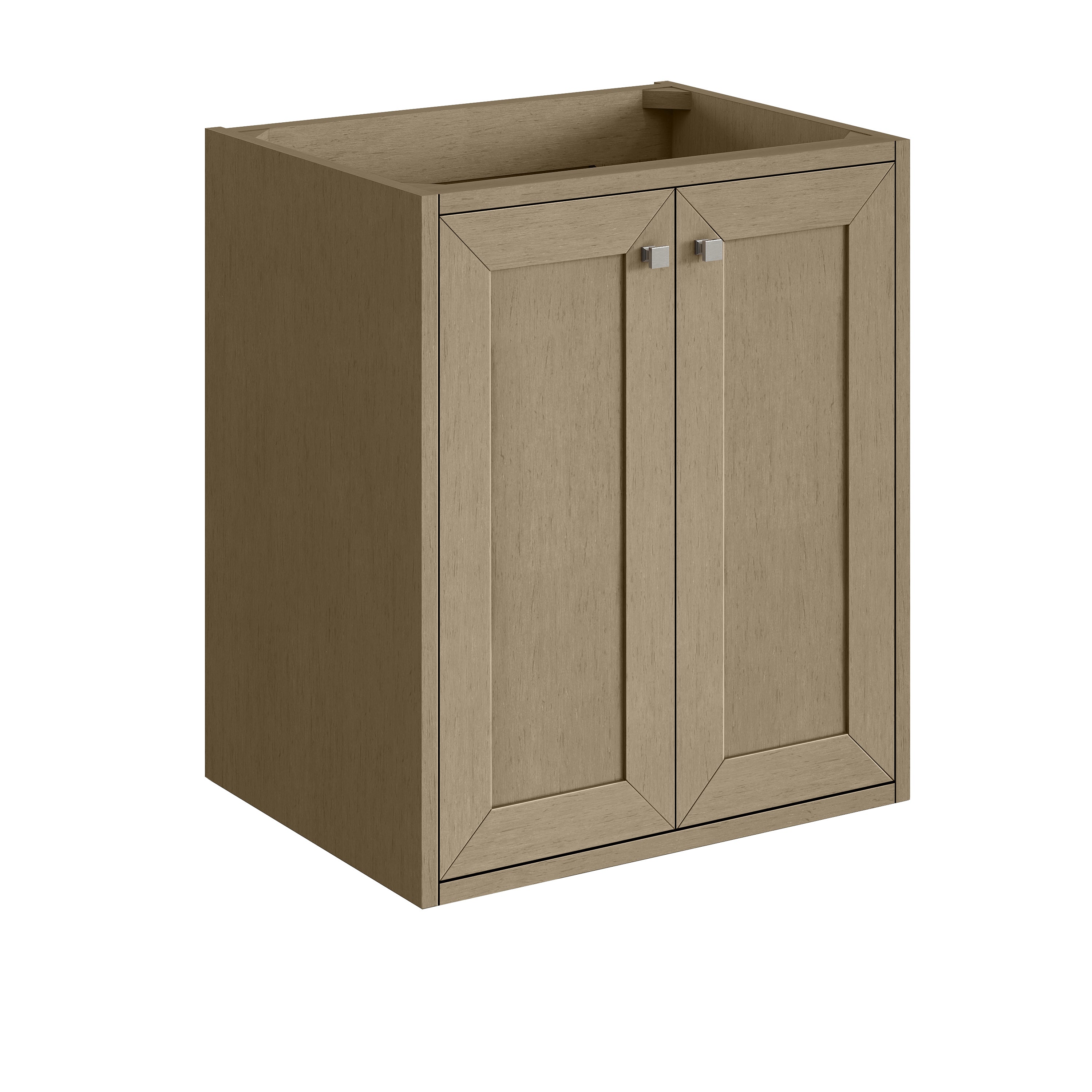 James Martin Chianti 24" Single Vanity in Glossy White with White Glossy Composite Stone Top