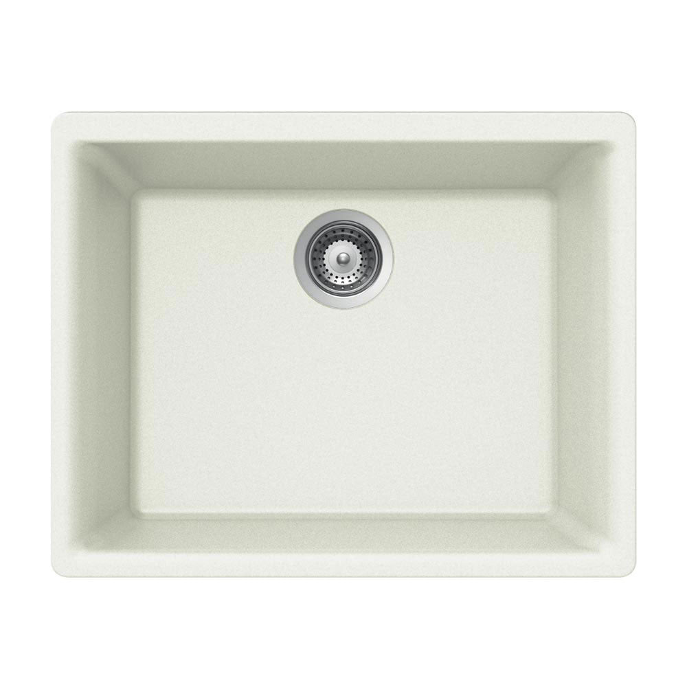 Houzer Cassiano 24 inch Granite Composite Undermount Single Bowl Kitchen Sink - G-100U