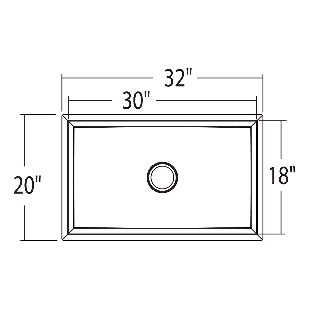 Prep 32" Undermount Single Bowl Sink