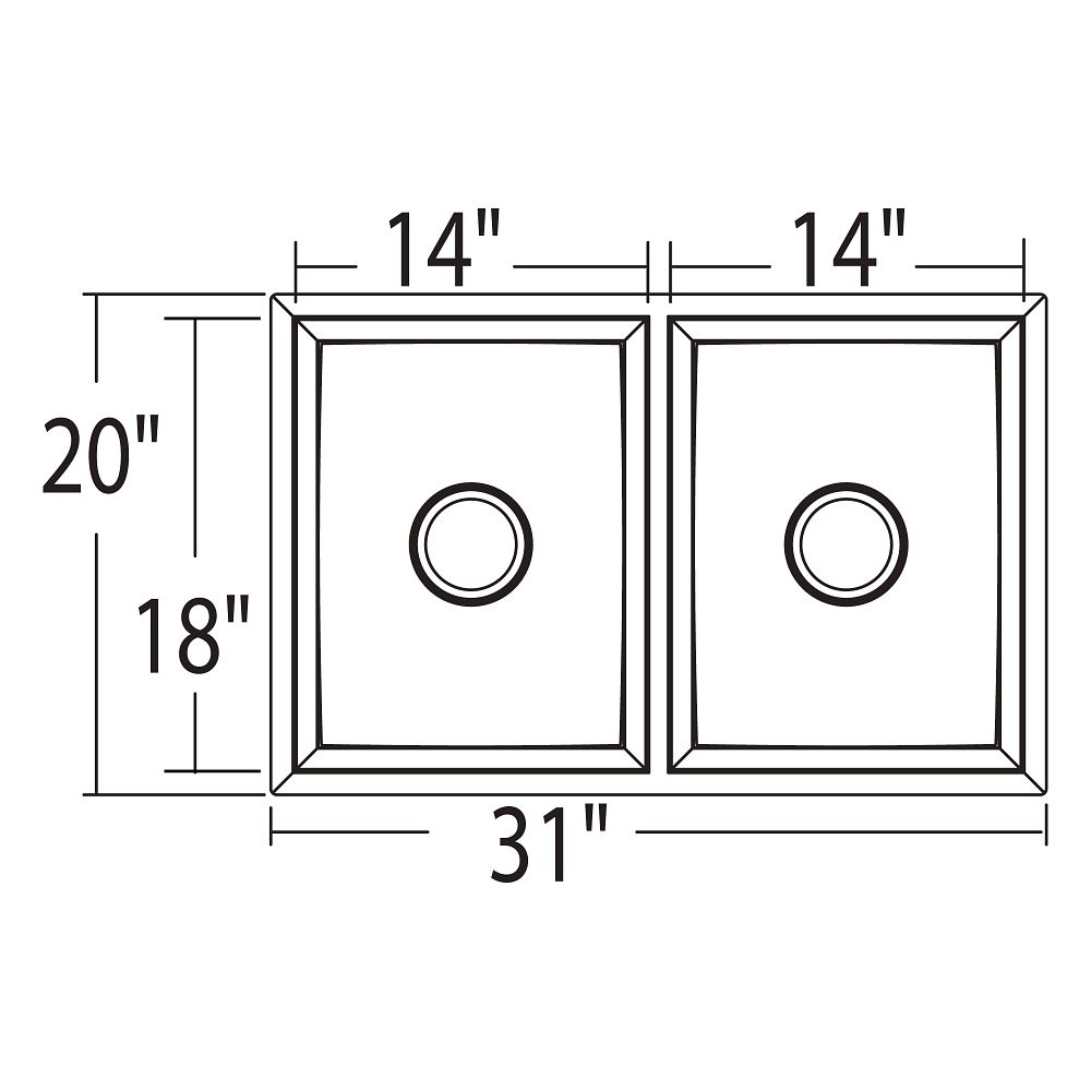 Prep 31" Stainless Steel Undermount Double Bowl Sink