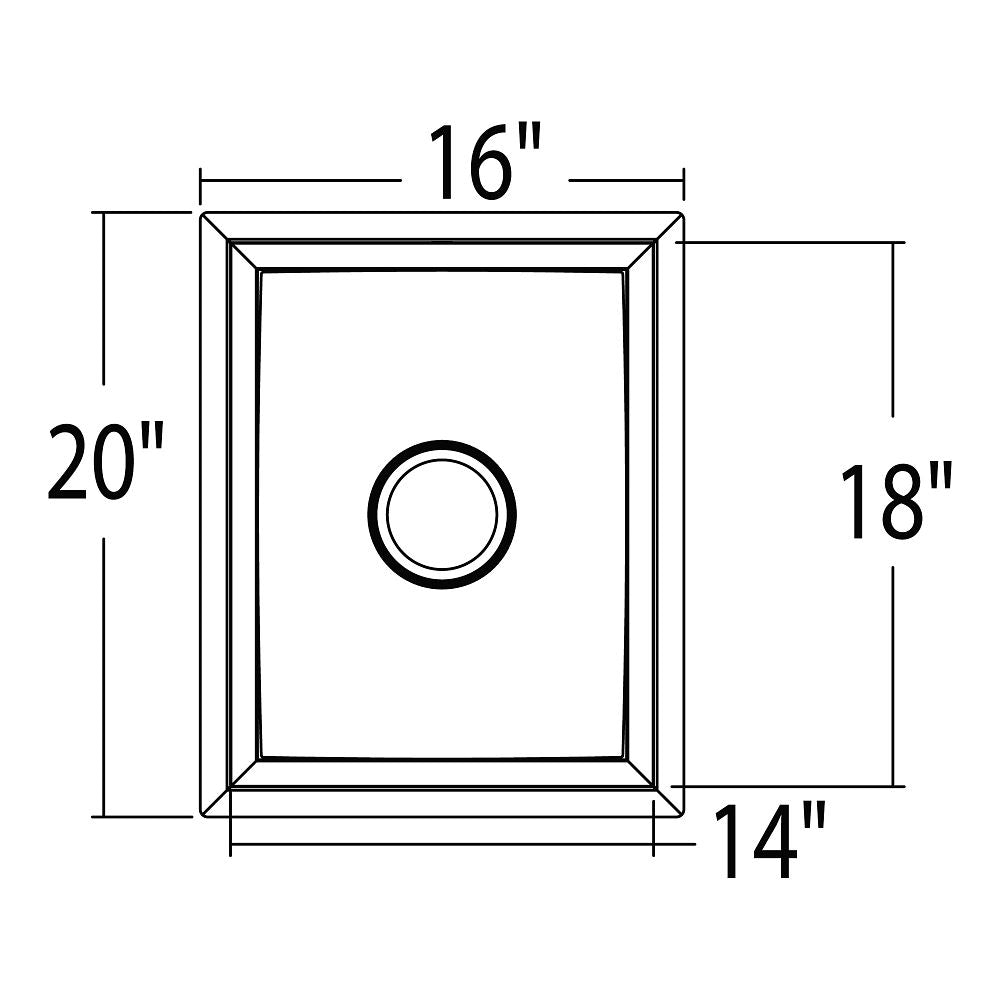 Prep 16" Undermount Single Bowl Sink