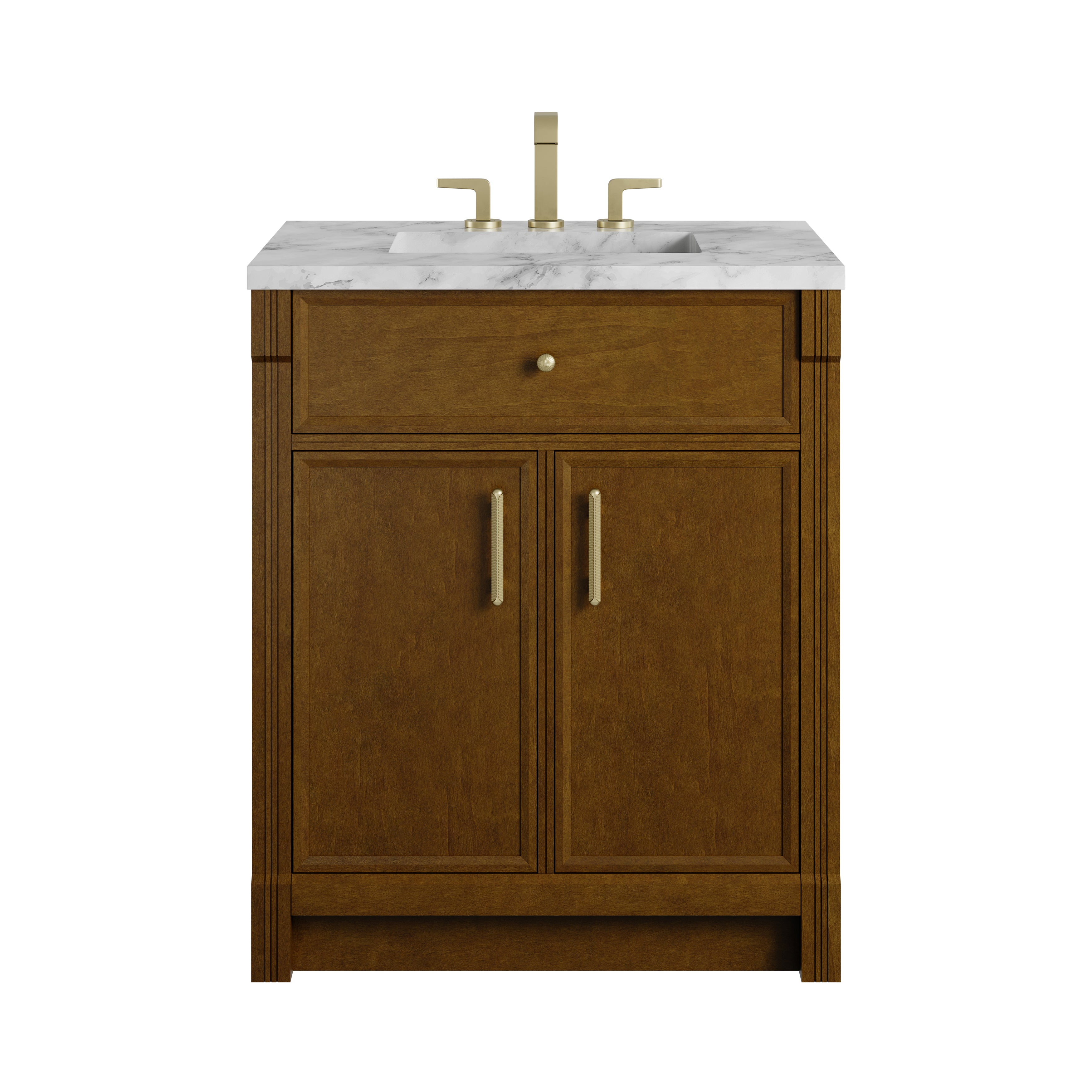 James Martin Bellshire 30" Single Vanity in Honey Oak with 3cm Countertop