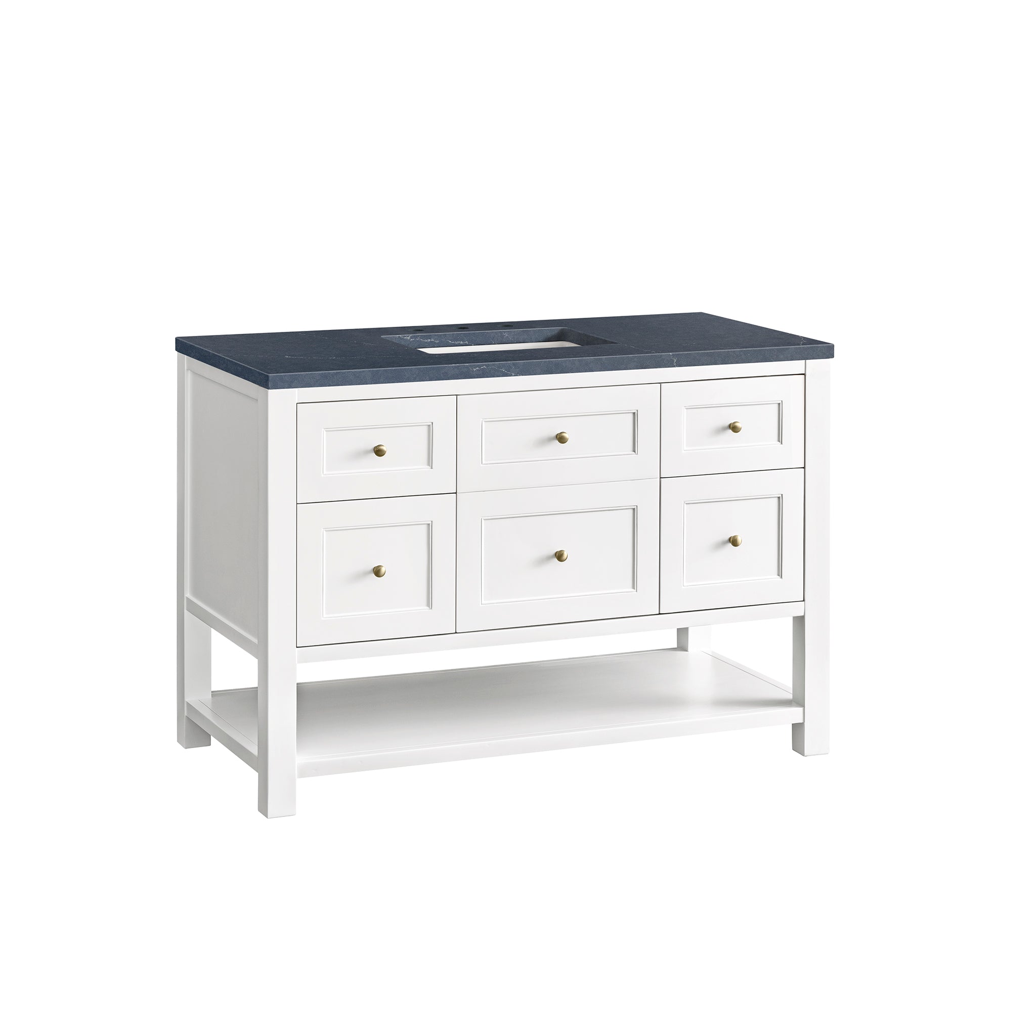 James Martin Breckenridge 48" Single Vanity in Bright White with 3cm Countertop