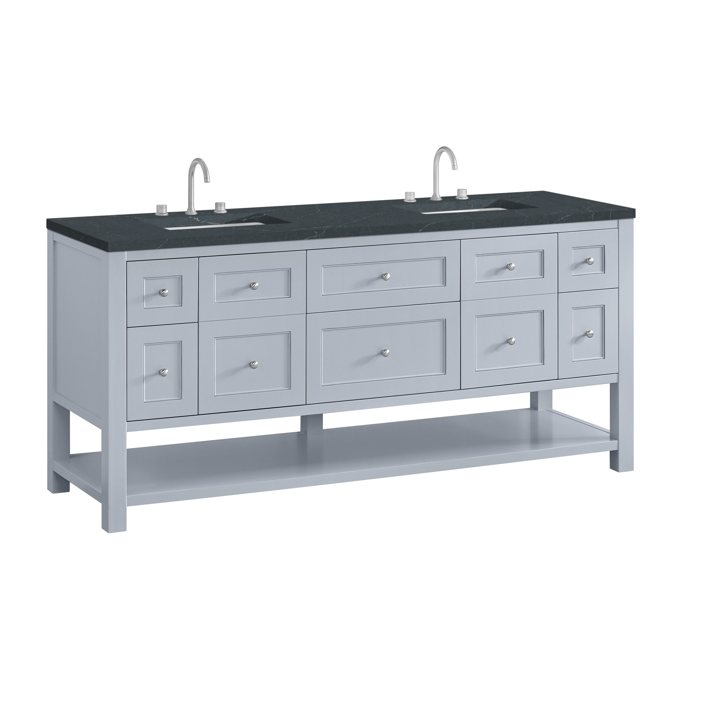 James Martin Breckenridge 72" Double Vanity in Serenity Blue with 3cm Countertop
