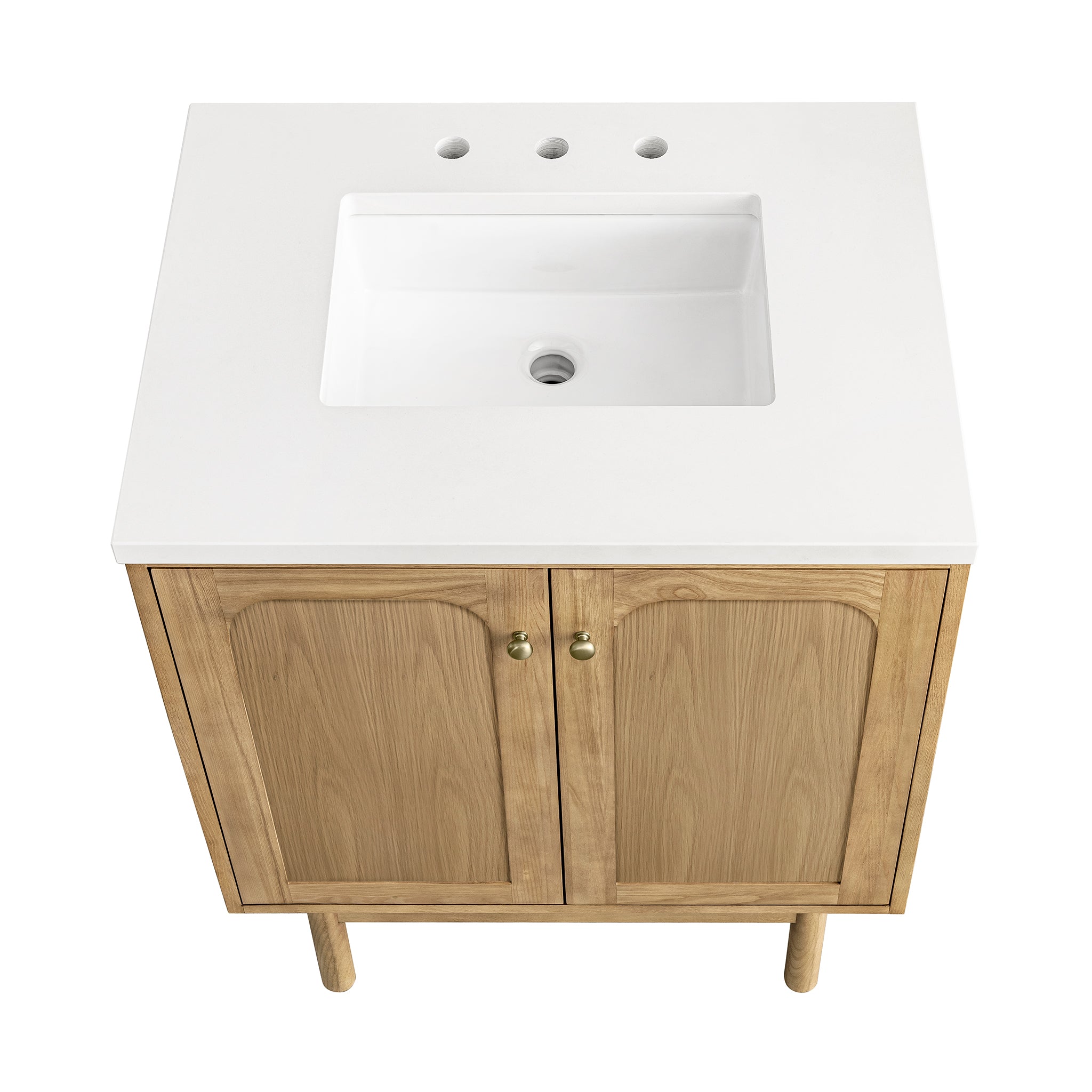 James Martin Laurent 30" Single Vanity in Light Natural Oak with 3cm Countertop