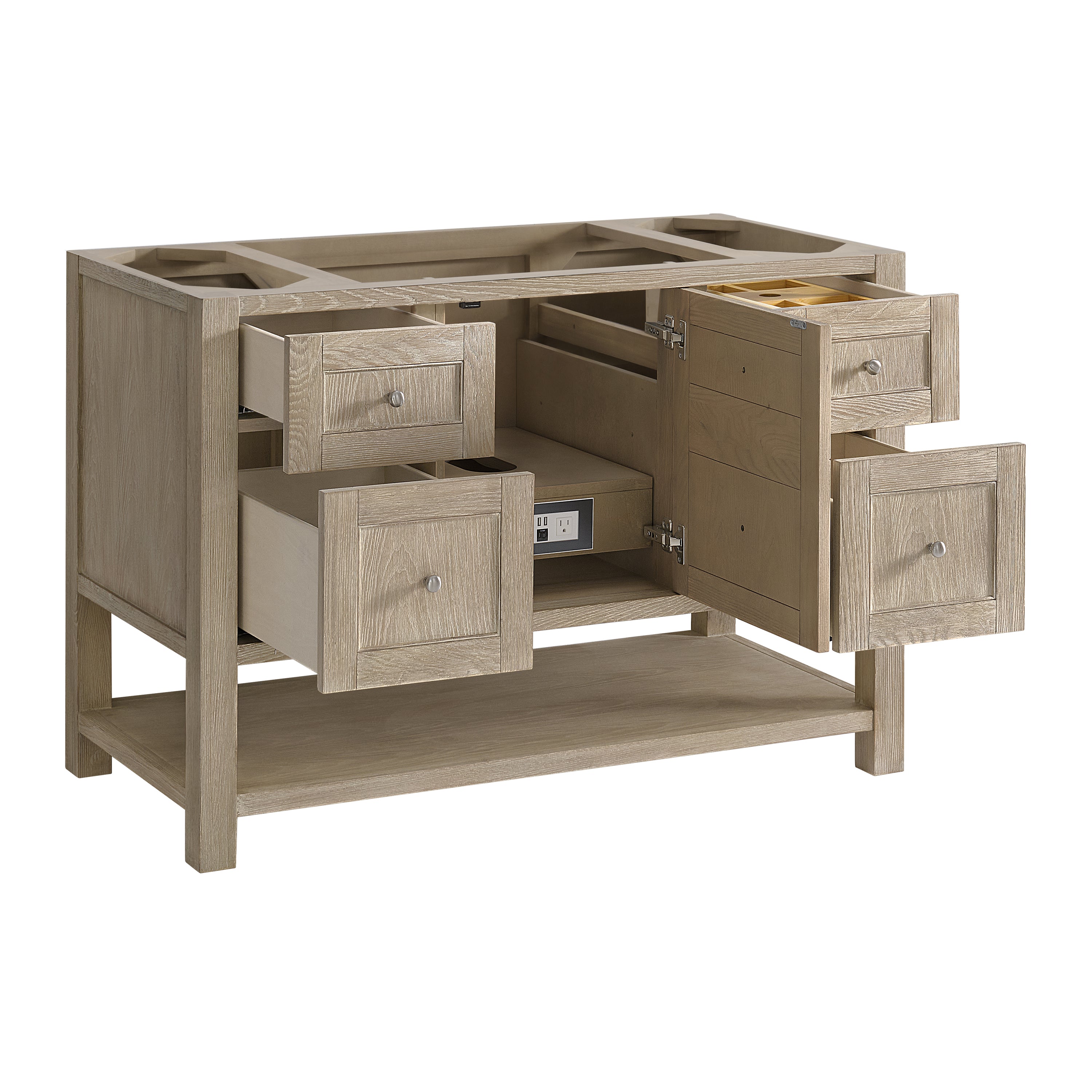 James Martin Breckenridge 48" Single Vanity in Whitewashed Oak with 3cm Countertop