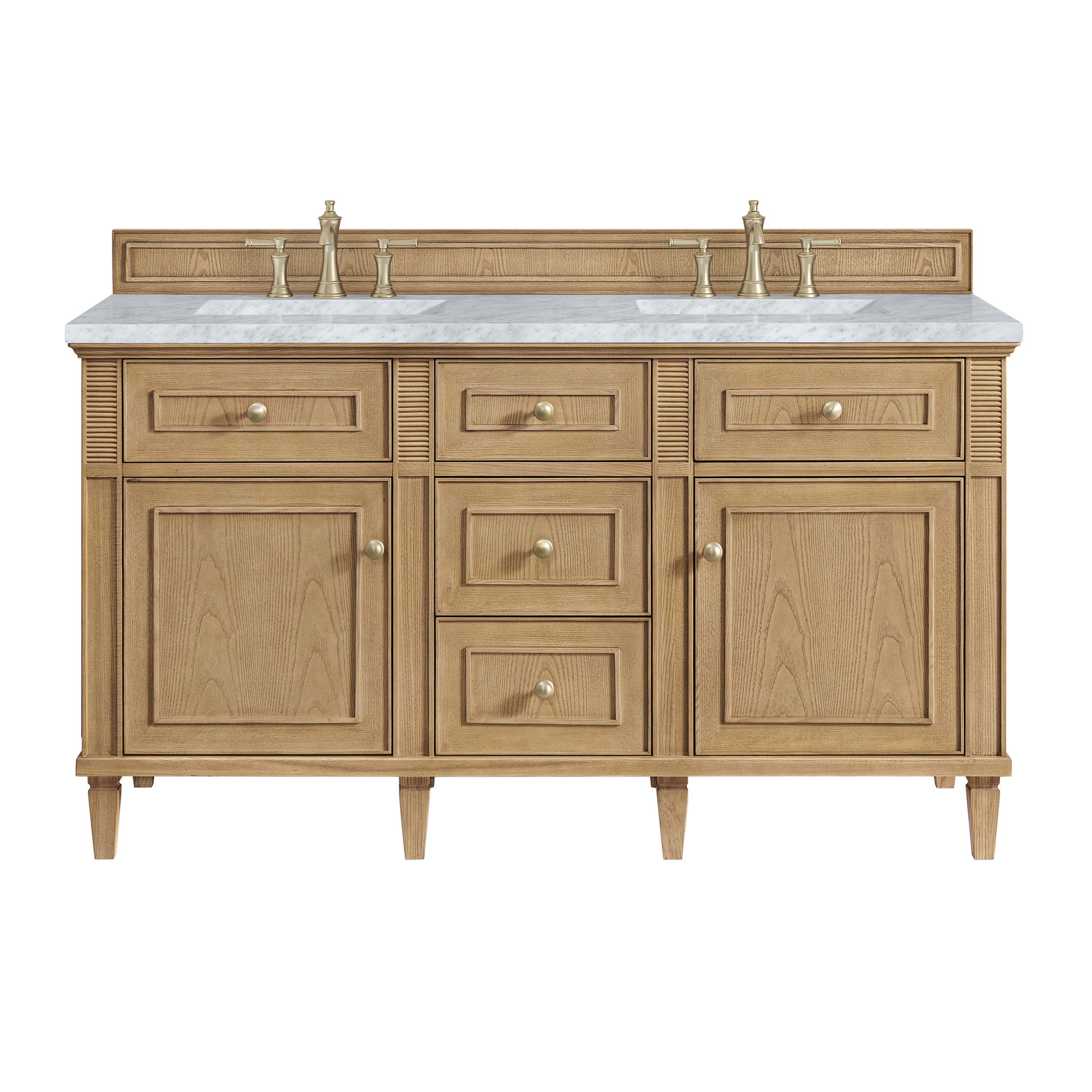 James Martin Lorelai 60" Double Vanity in Light Natural Oak with 3cm Countertop