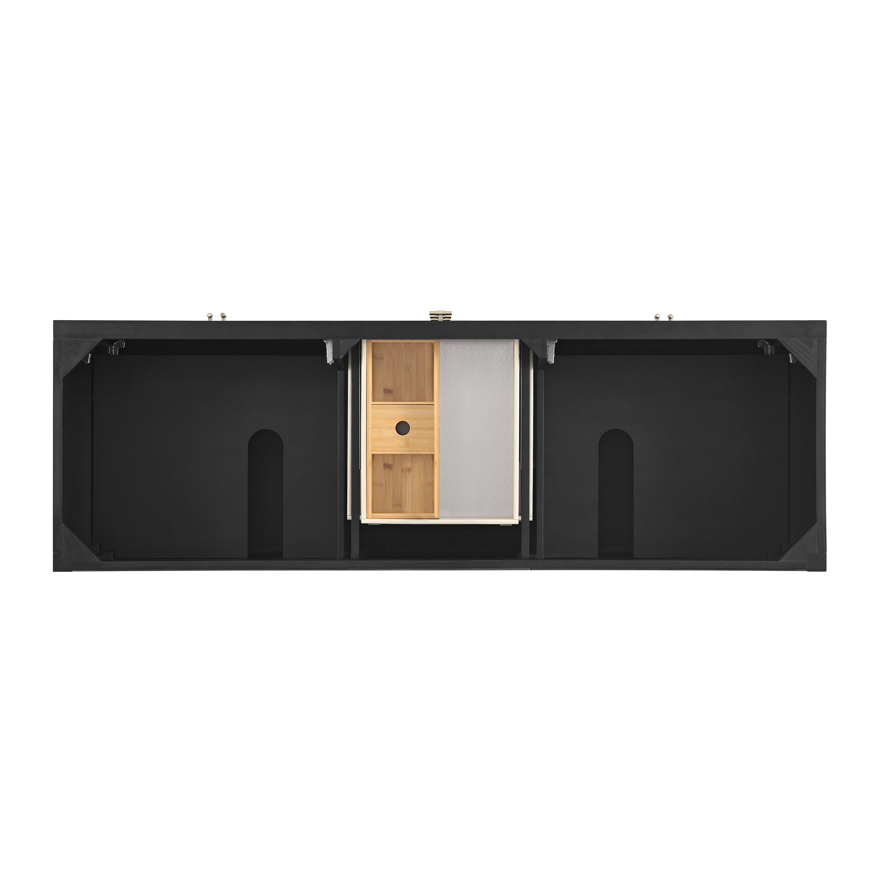 James Martin Myrrin 72" Double Vanity in Carbon Oak with 3cm Countertop and FreePower Wireless Charger