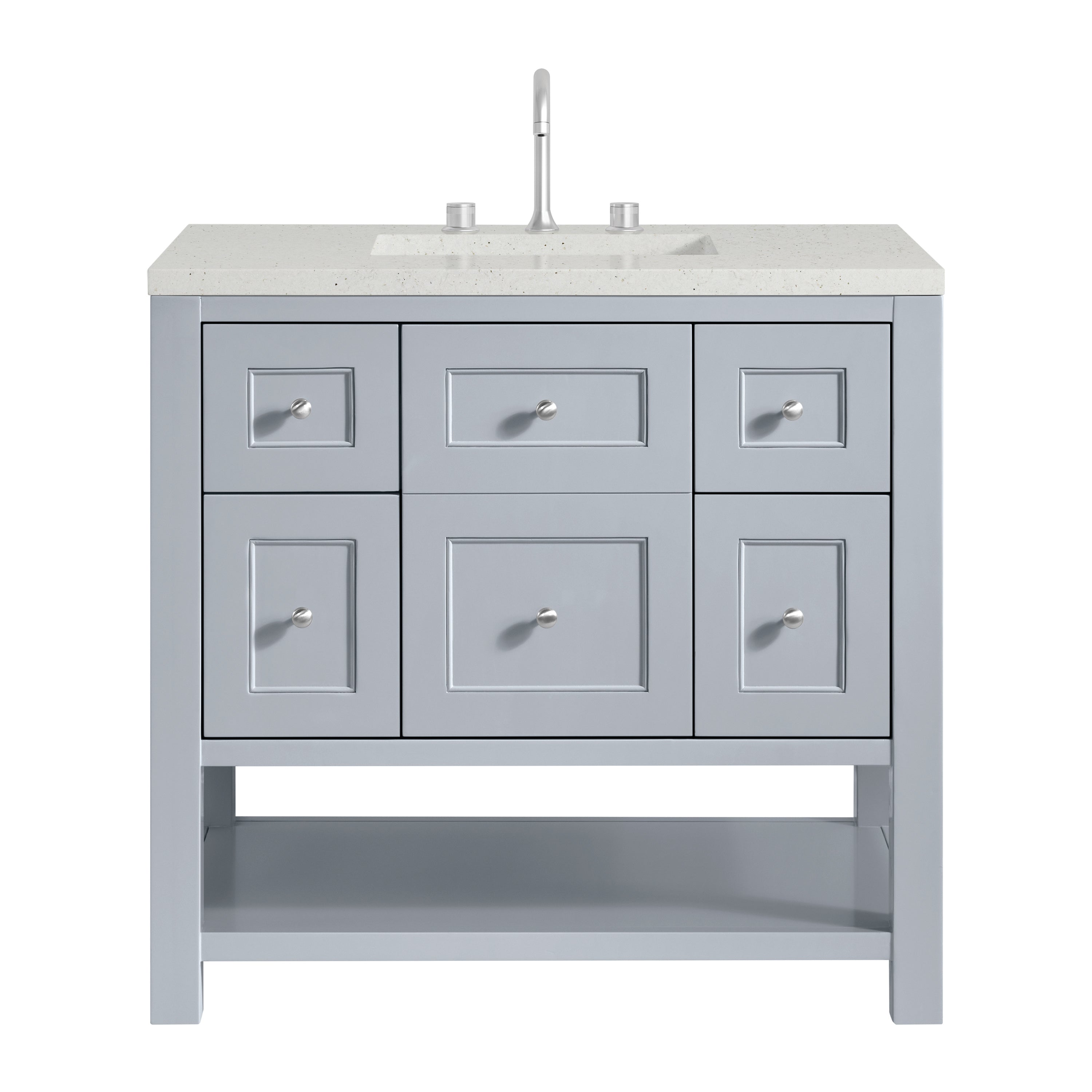 James Martin Breckenridge 36" Single in Serenity Blue with 3cm Countertop