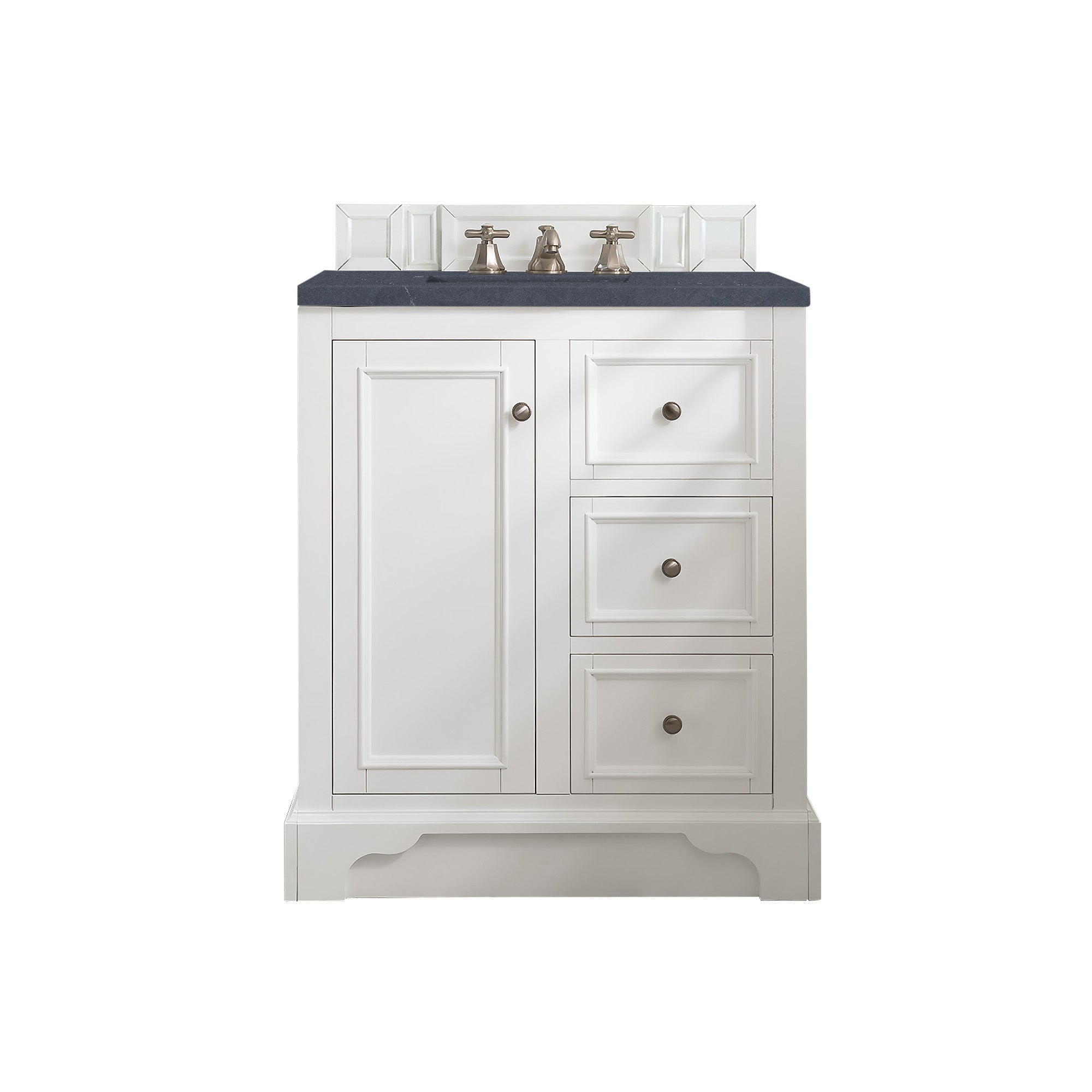 James Martin De Soto 30" Single Vanity in Bright White with 3cm Countertop