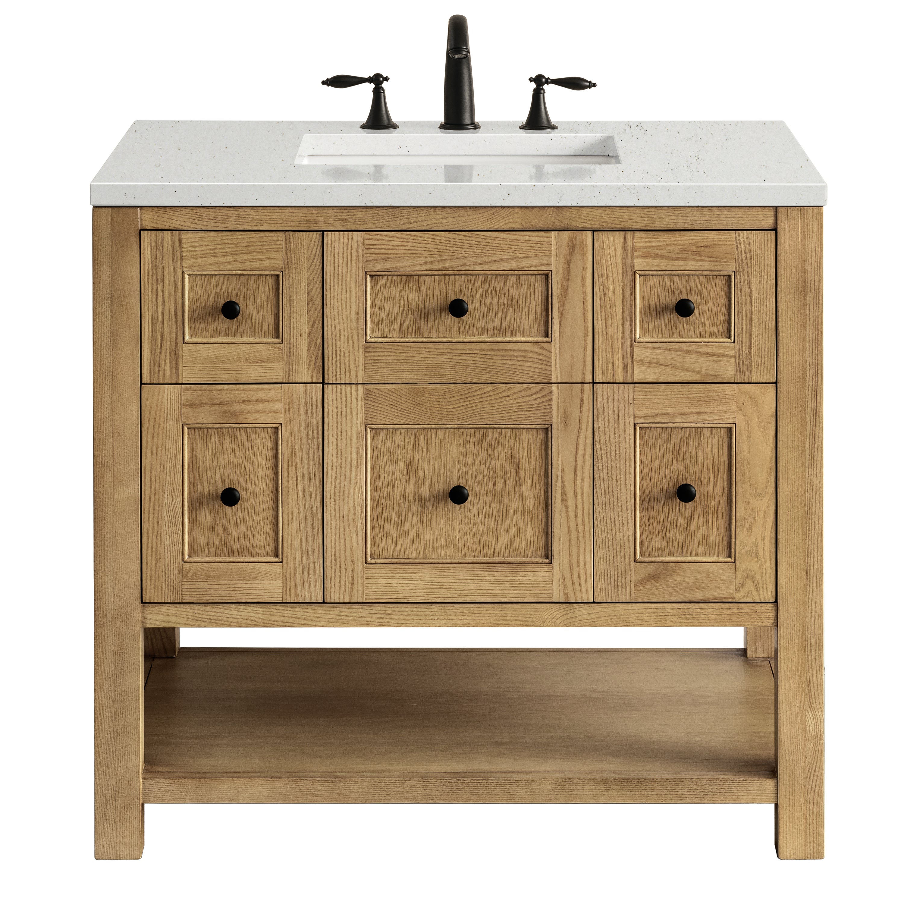 James Martin Breckenridge 36" Single Vanity in Light Natural Oak with 3cm Countertop