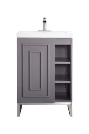 Alicante 24" Single Vanity with White Glossy Composite Stone Top