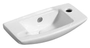 ALFI brand  ABC115 White 20" Small Wall Mounted Ceramic Sink with Faucet Hole