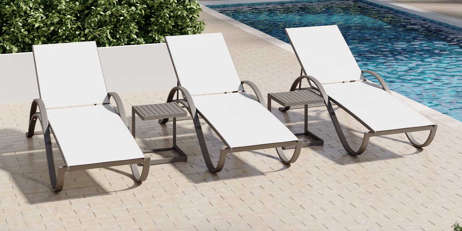 Atlantic Sled Chaise with Arms