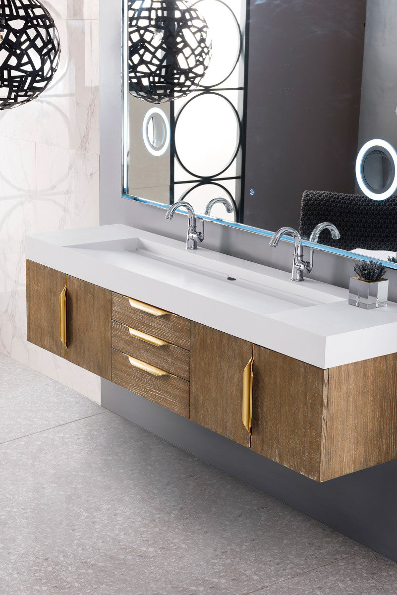 Columbia 72" Double Wall Mount Vanity Cabinet