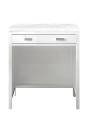 James Martin Addison 30" Countertop Unit in Glossy White with with 3cm Countertop