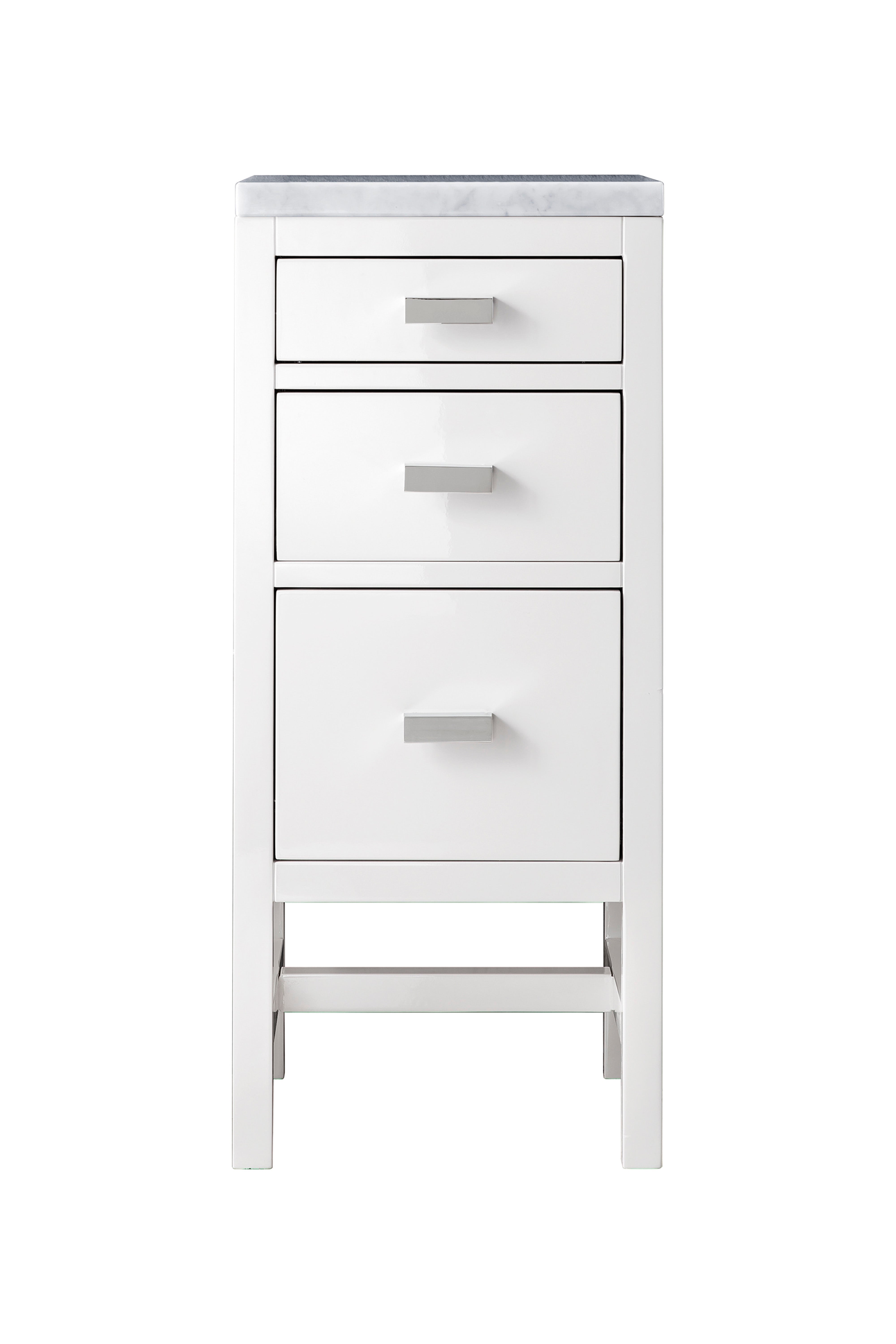 James Martin Addison 15" Base Cabinet in Glossy White with 3cm Countertop