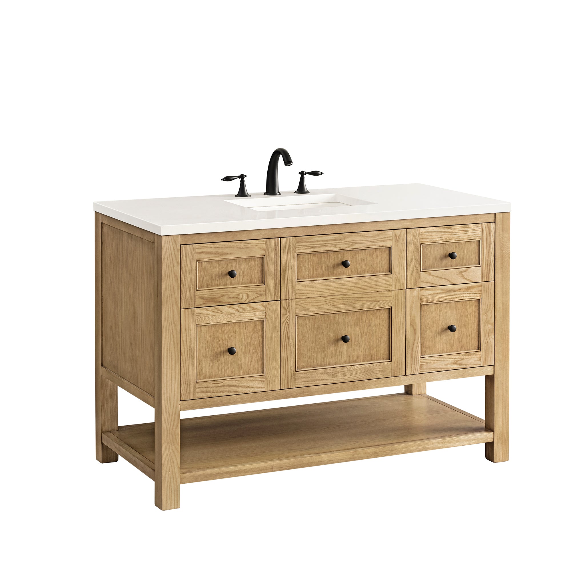 James Martin Breckenridge 48" Single Vanity in Light Natural Oak with 3cm Countertop