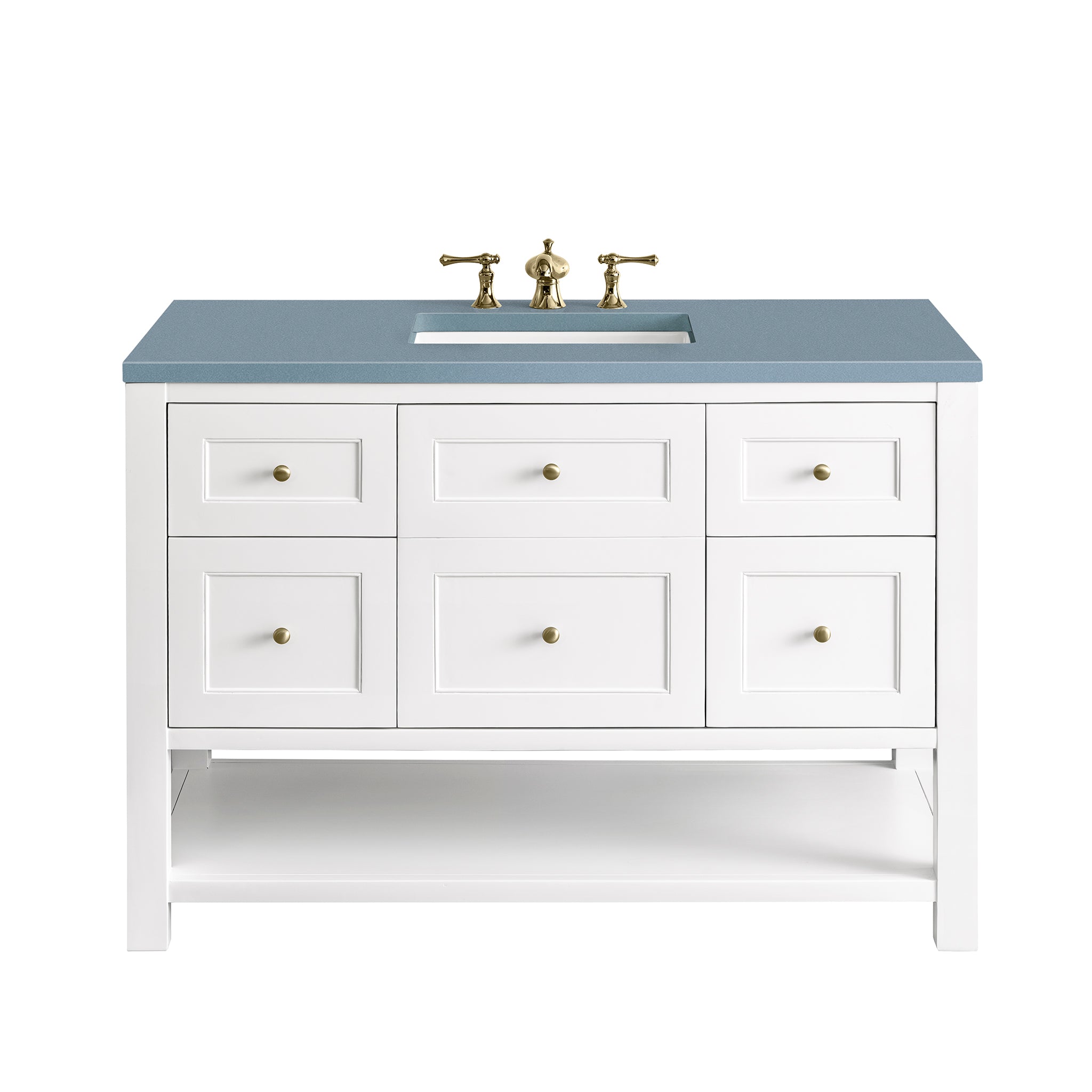 James Martin Breckenridge 48" Single Vanity in Bright White with 3cm Countertop