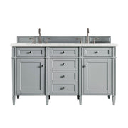 James Martin Brittany 60" Double Vanity in Urban Gray with 3cm Countertop and FreePower Wireless Charger