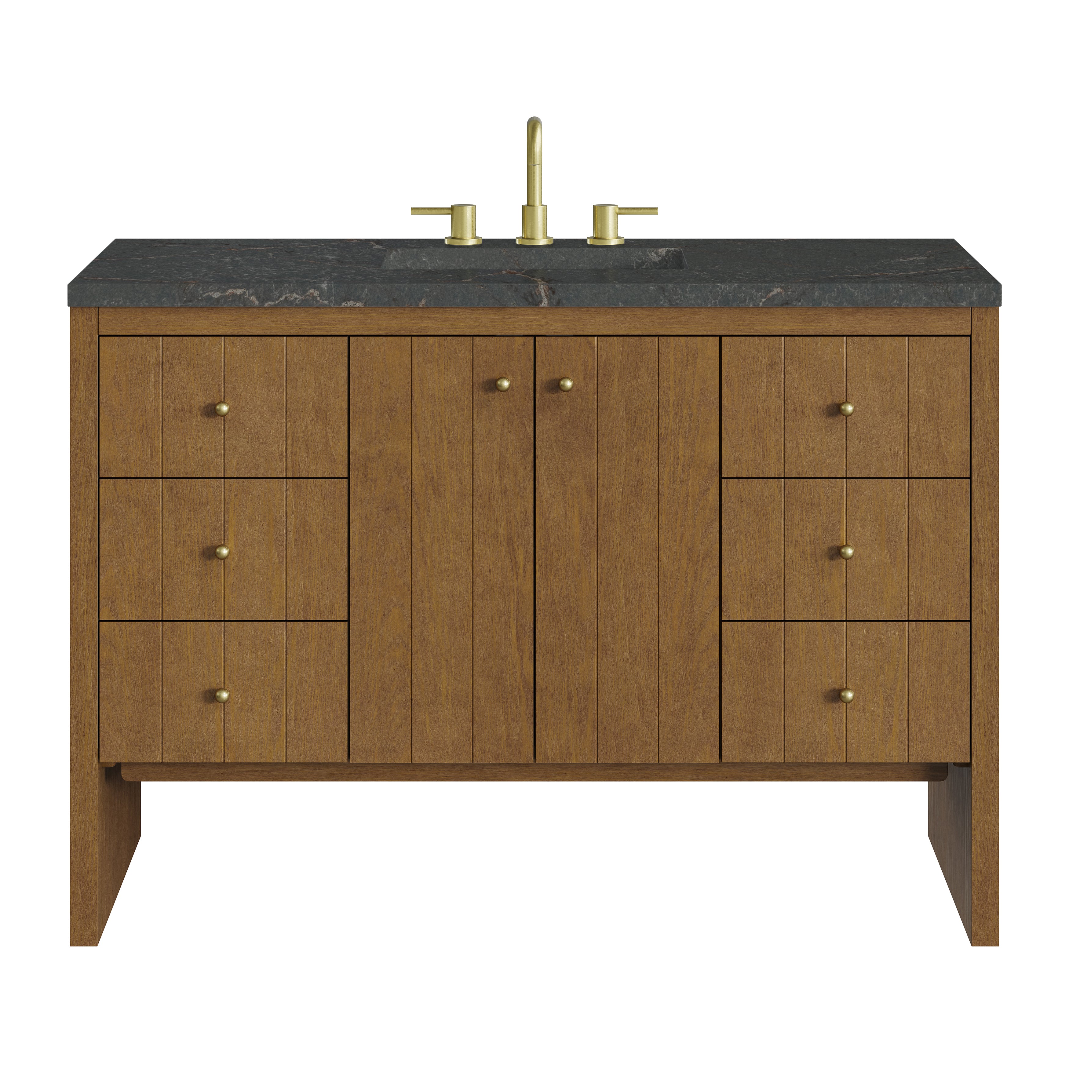 James Martin Hudson 48" Single Vanity in Honey Oak with 3cm Countertop