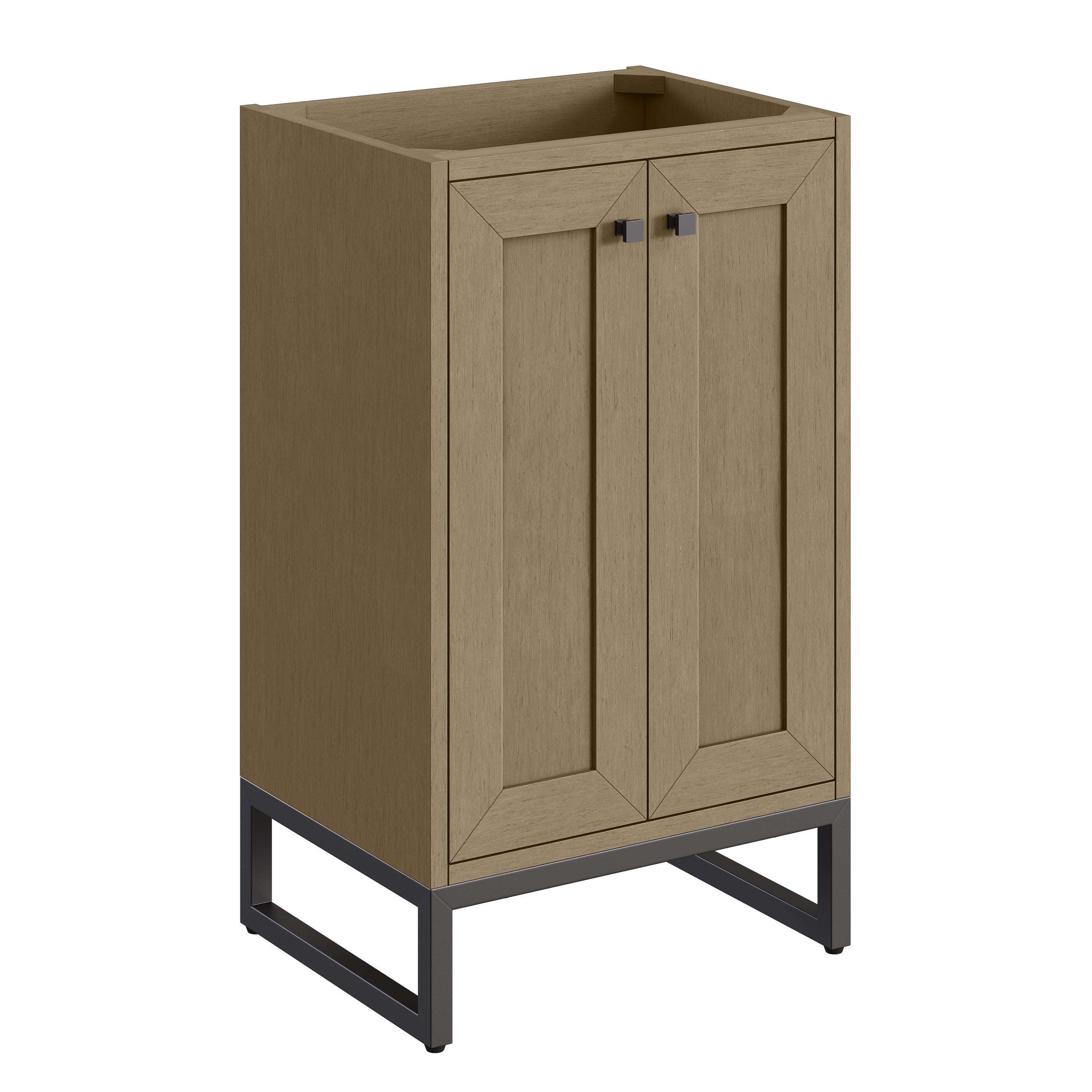 James Martin Chianti 20" Single Vanity in Glossy White with White Glossy Composite Stone Top