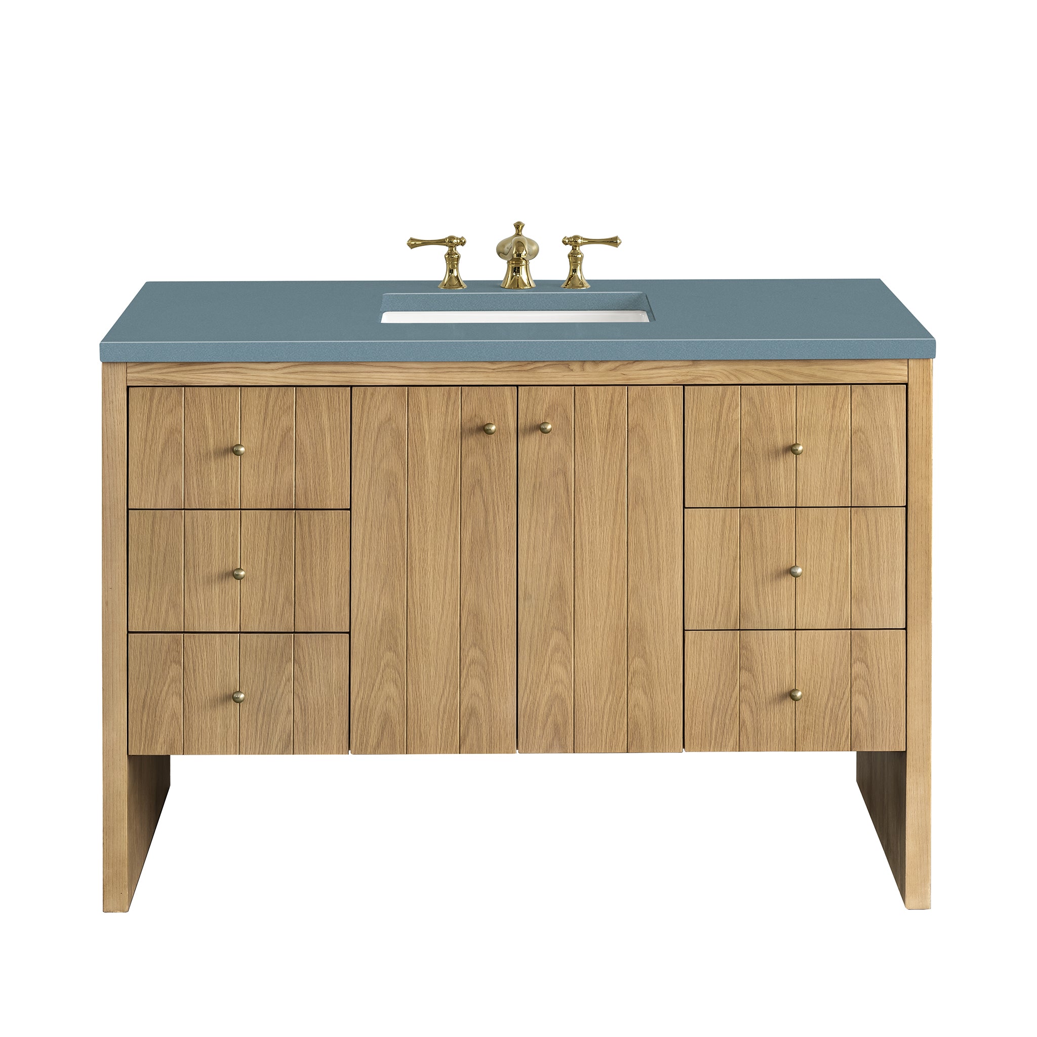 James Martin Hudson 48" Single Vanity in Light Natural Oak with 3cm Countertop
