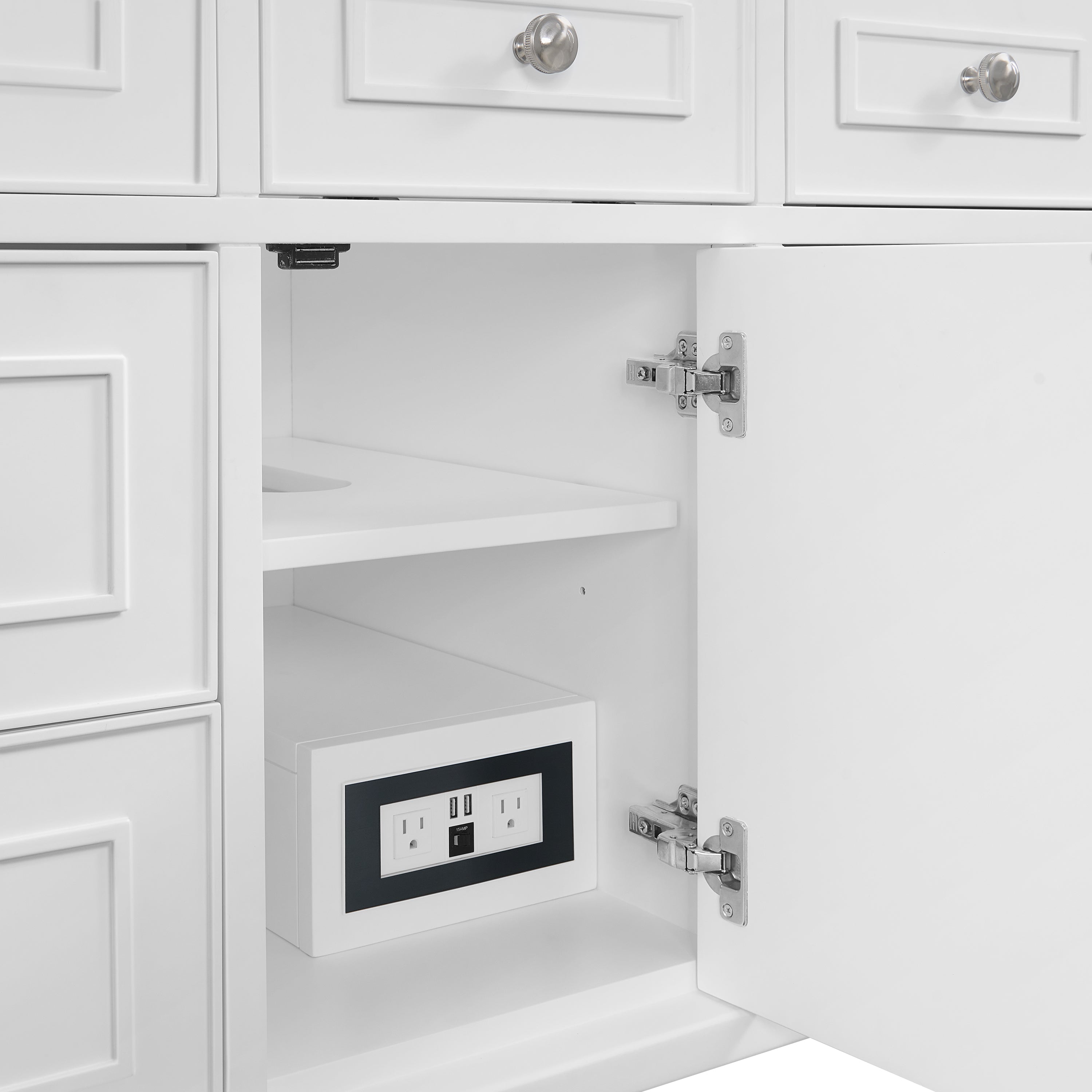 James Martin Lorelai 48" Single Vanity in Bright White with 3cm Countertop