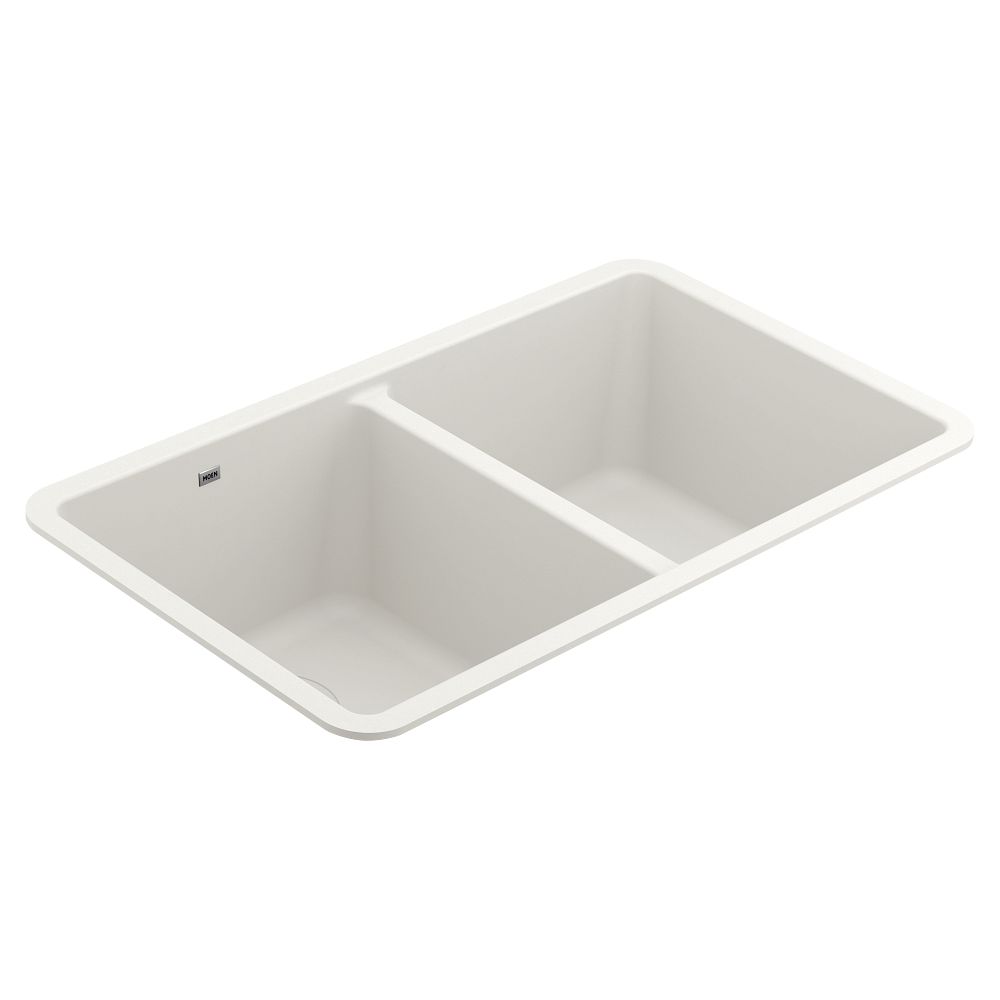 Host 33" Granite Undermount Double Bowl Sink