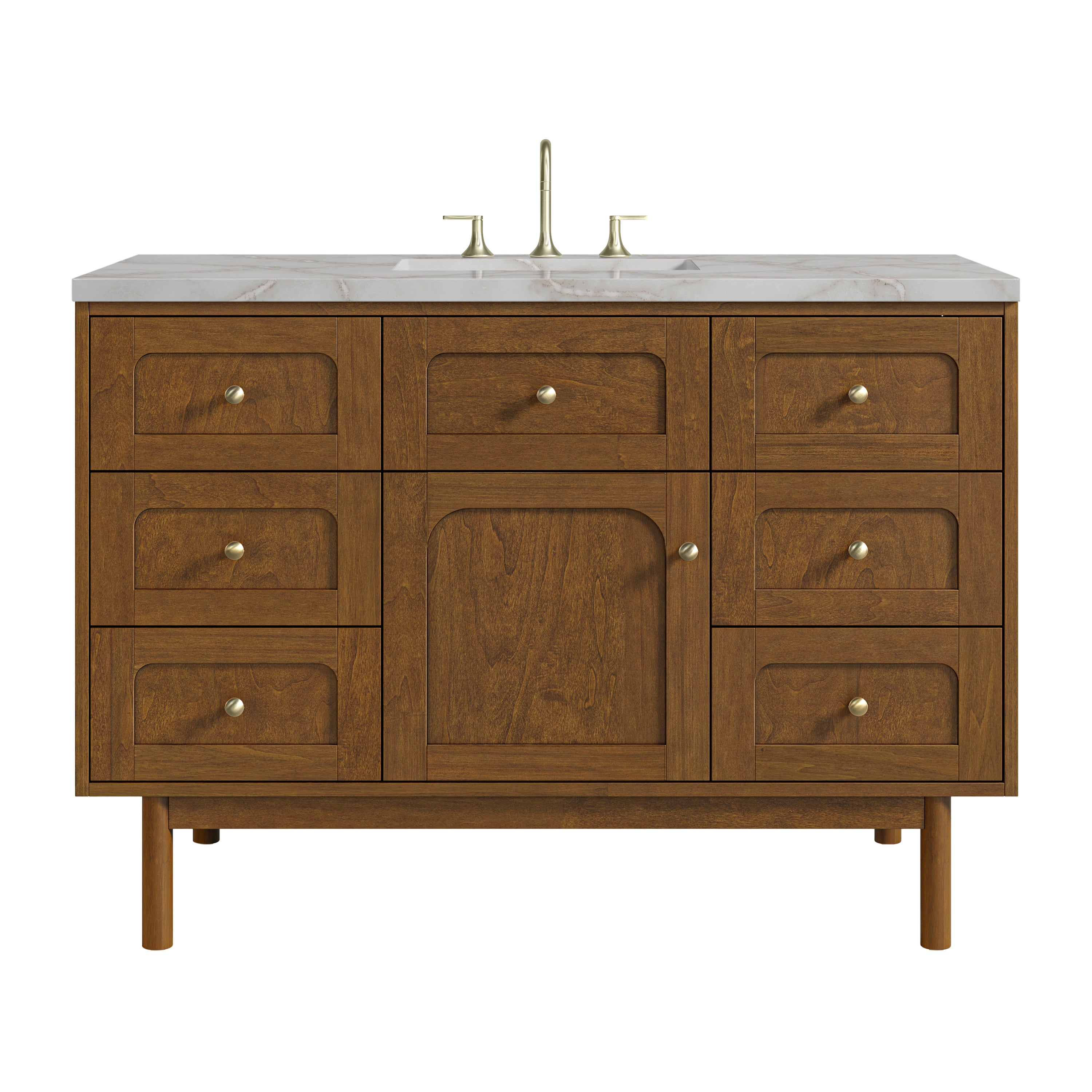 James Martin Laurent 48" Single Vanity in Honey Oak with 3cm Countertop