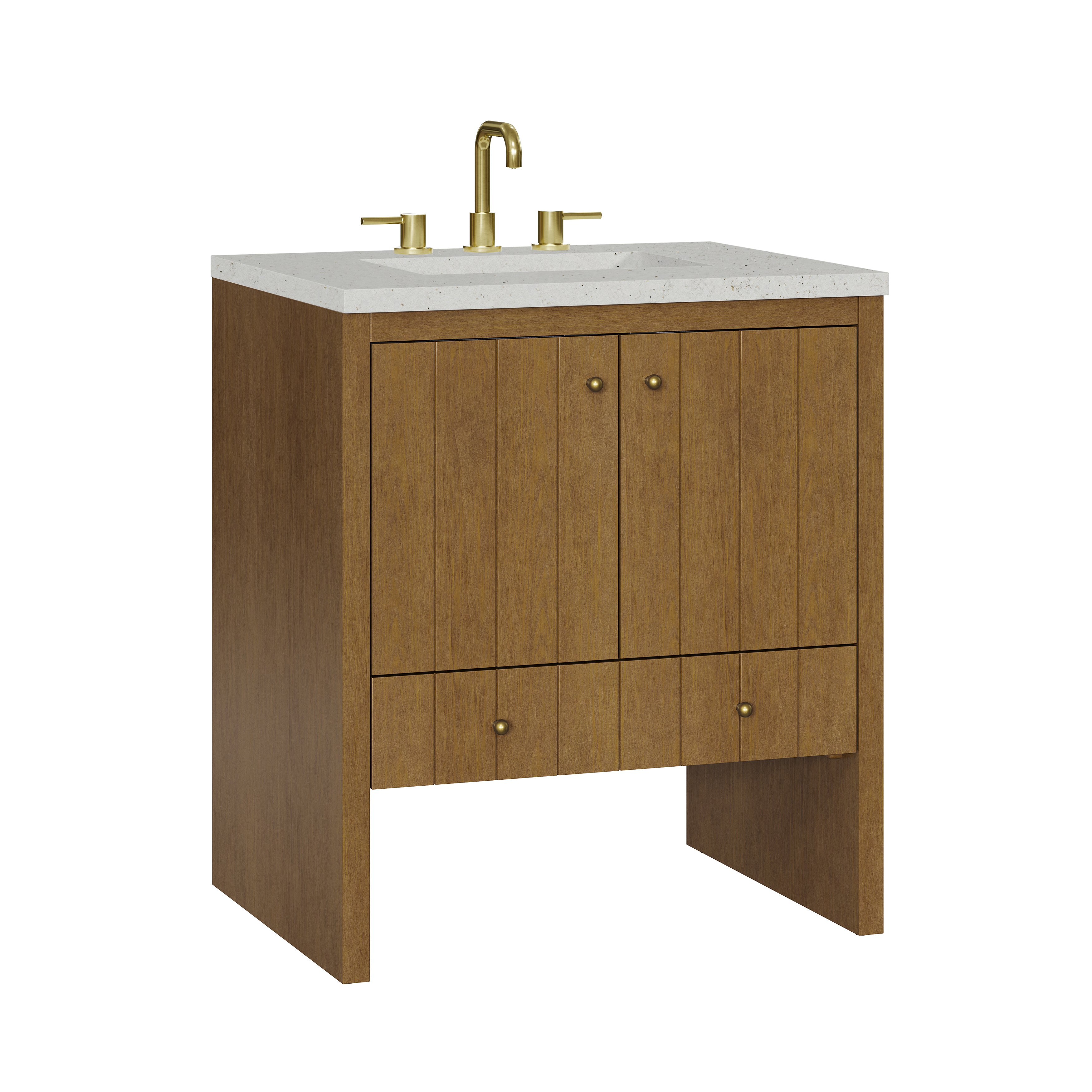 James Martin Hudson 30" Single Vanity in Honey Oak with 3cm Countertop