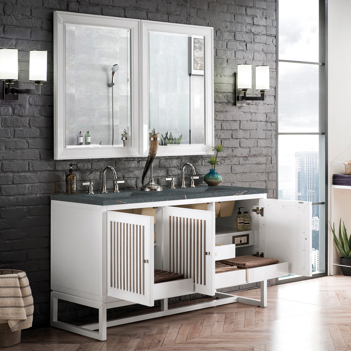 Athens 60" Double Vanity Cabinet