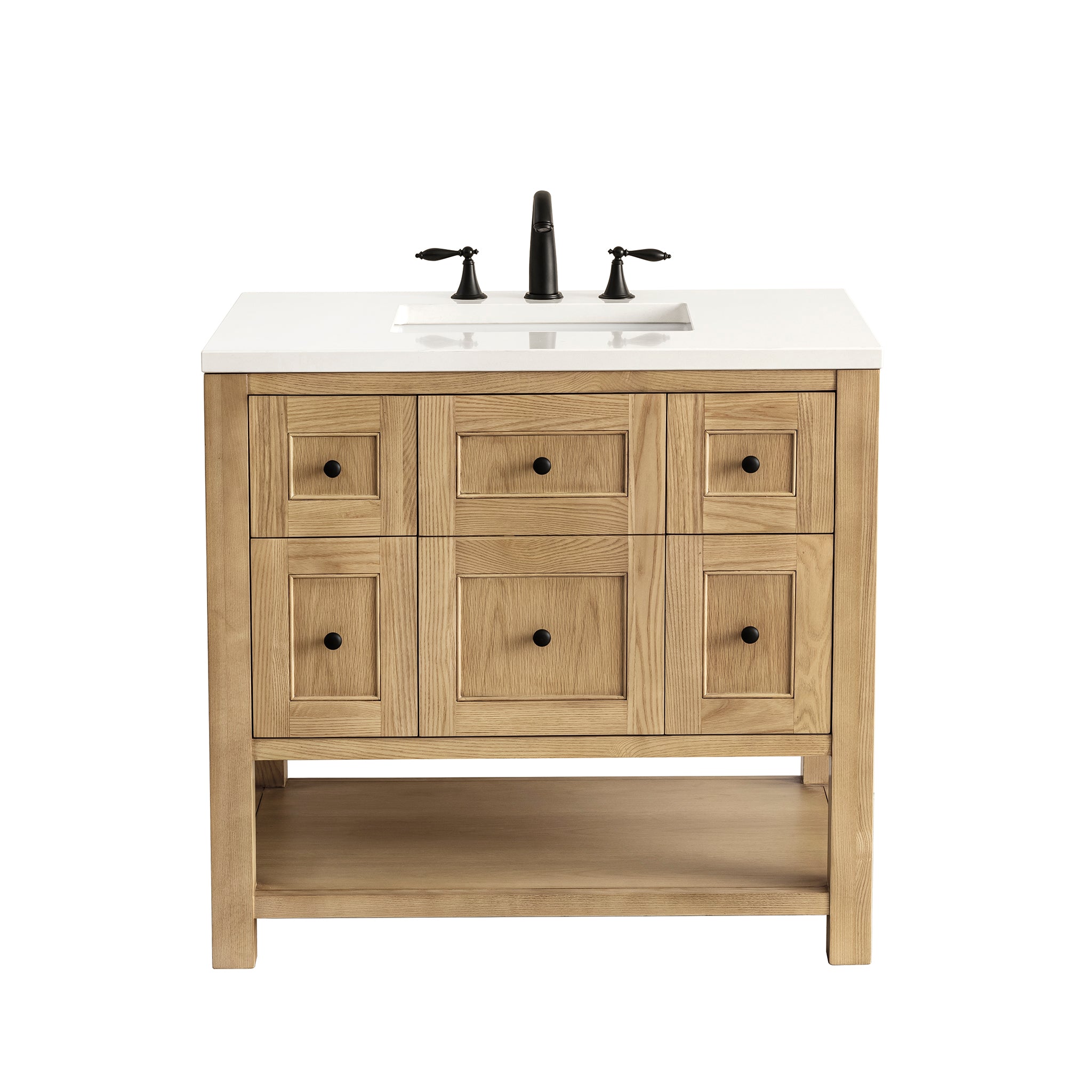 James Martin Breckenridge 36" Single Vanity in Light Natural Oak with 3cm Countertop