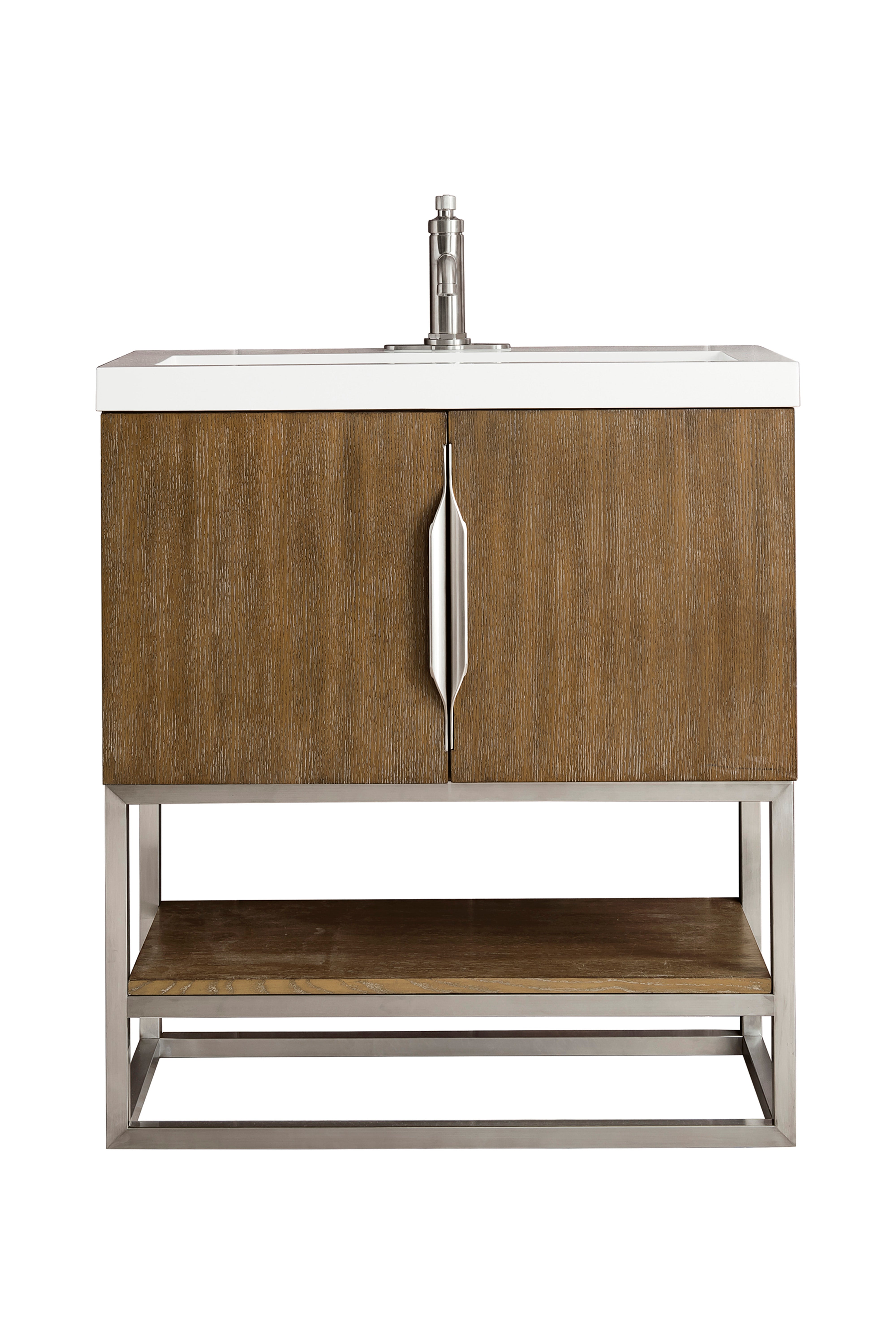 James Martin Columbia 31.5" Freestanding Single Vanity with Mineral Composite Stone Countertop