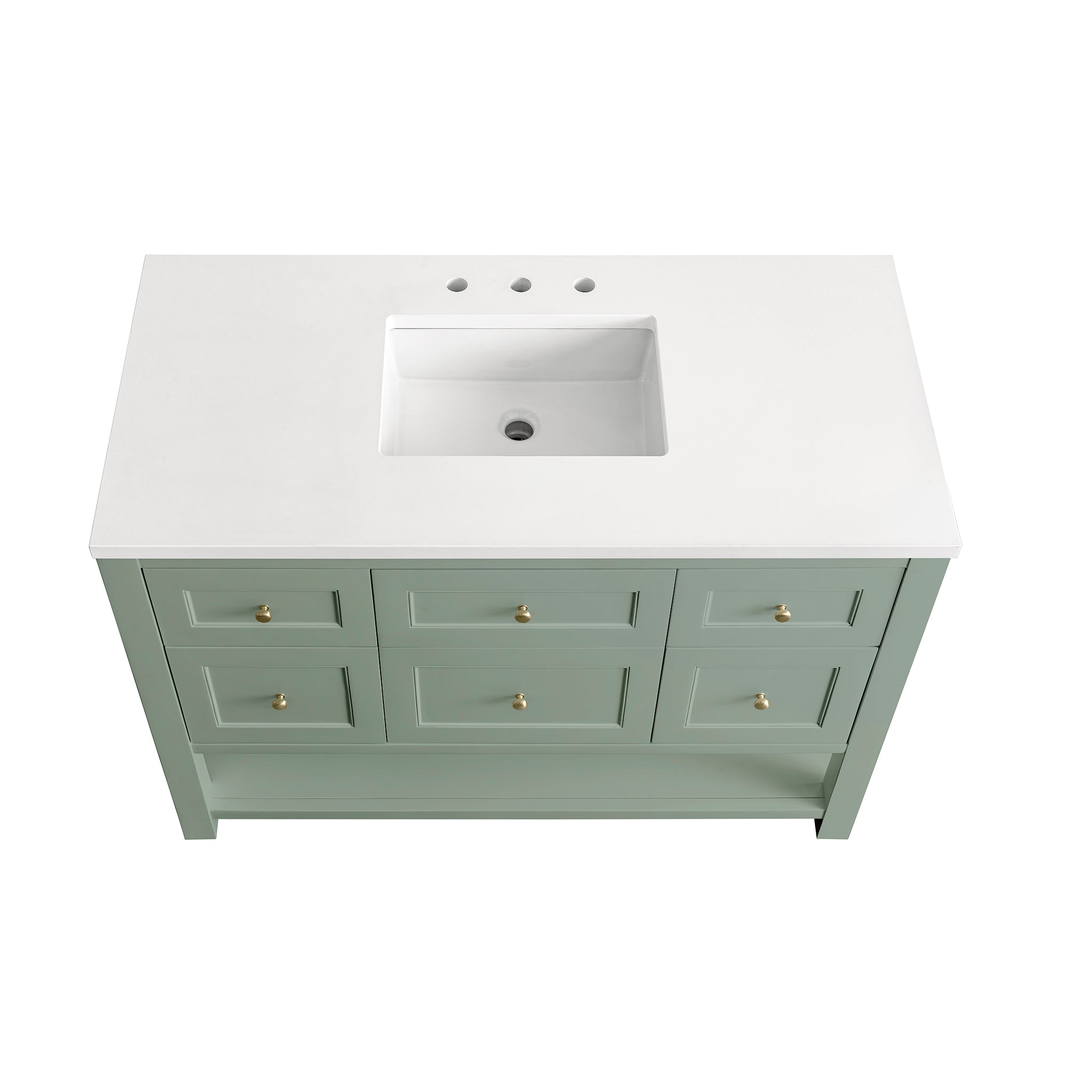James Martin Breckenridge 48" Single Vanity in Smokey Celadon with 3cm Countertop