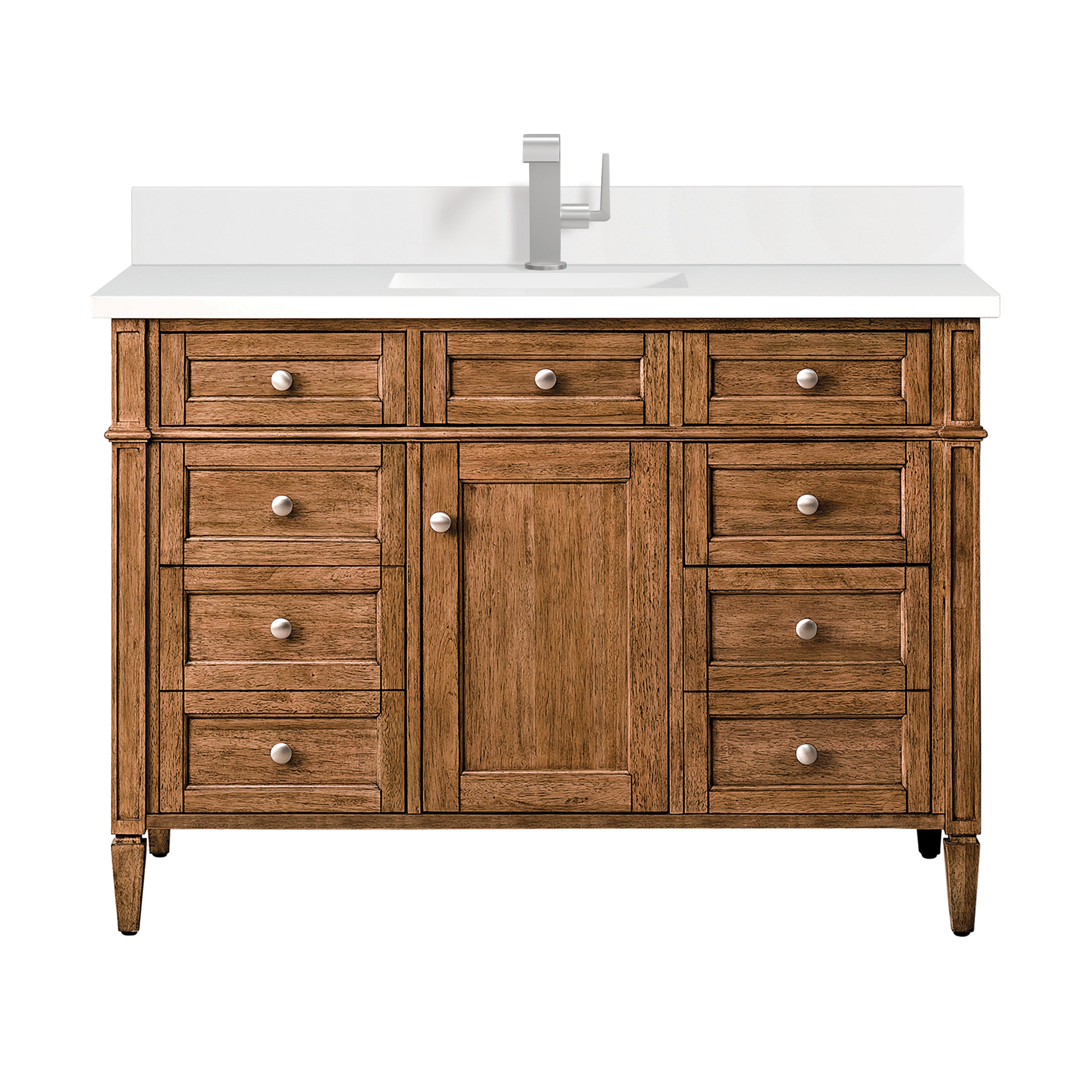 James Martin Brittany 48" Single Vanity in Saddle Brown with with 3cm Countertop