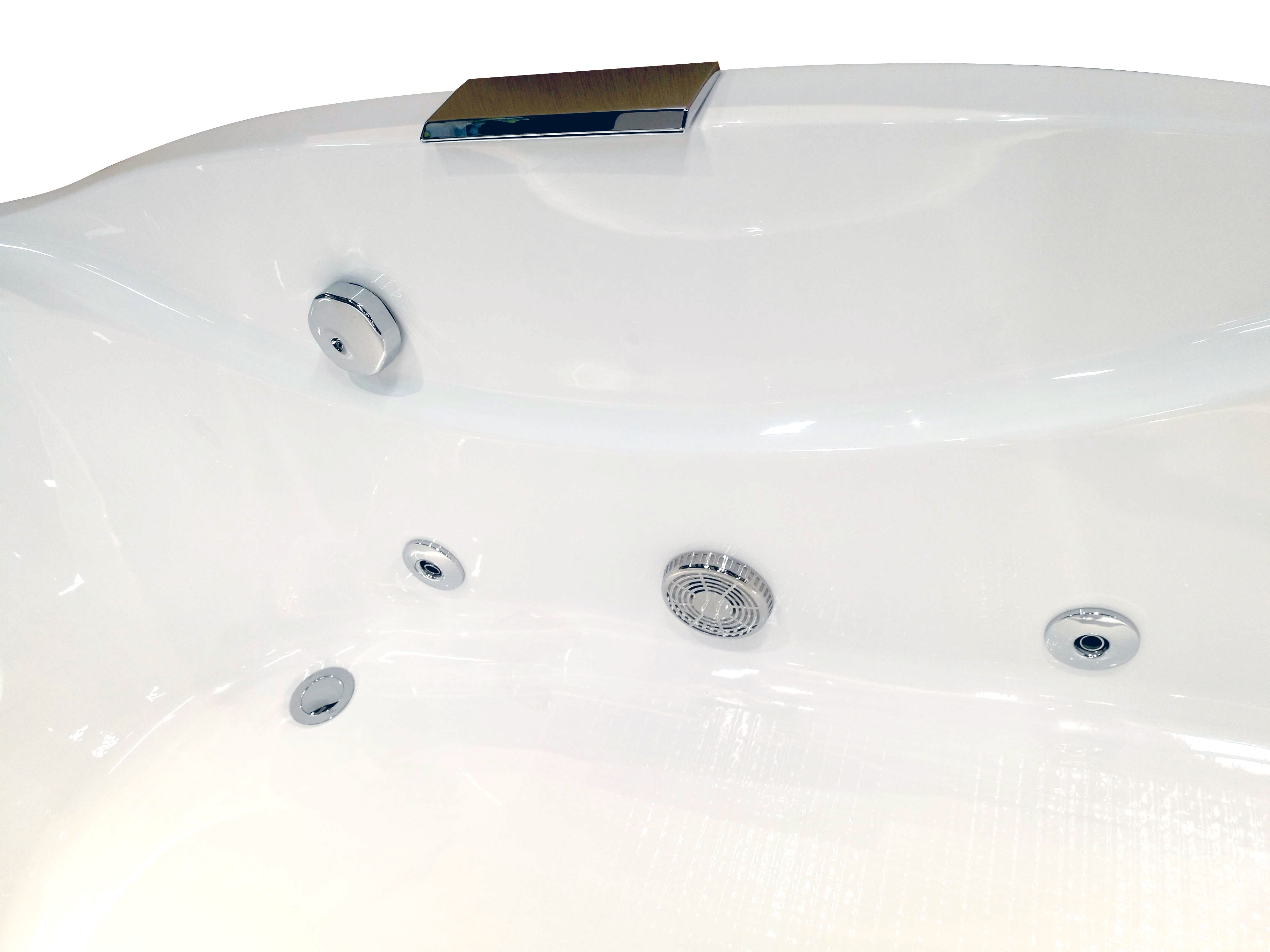 EAGO AM189ETL-R 6′ Acrylic Whirlpool Bathtub with Waterfall & Fixtures