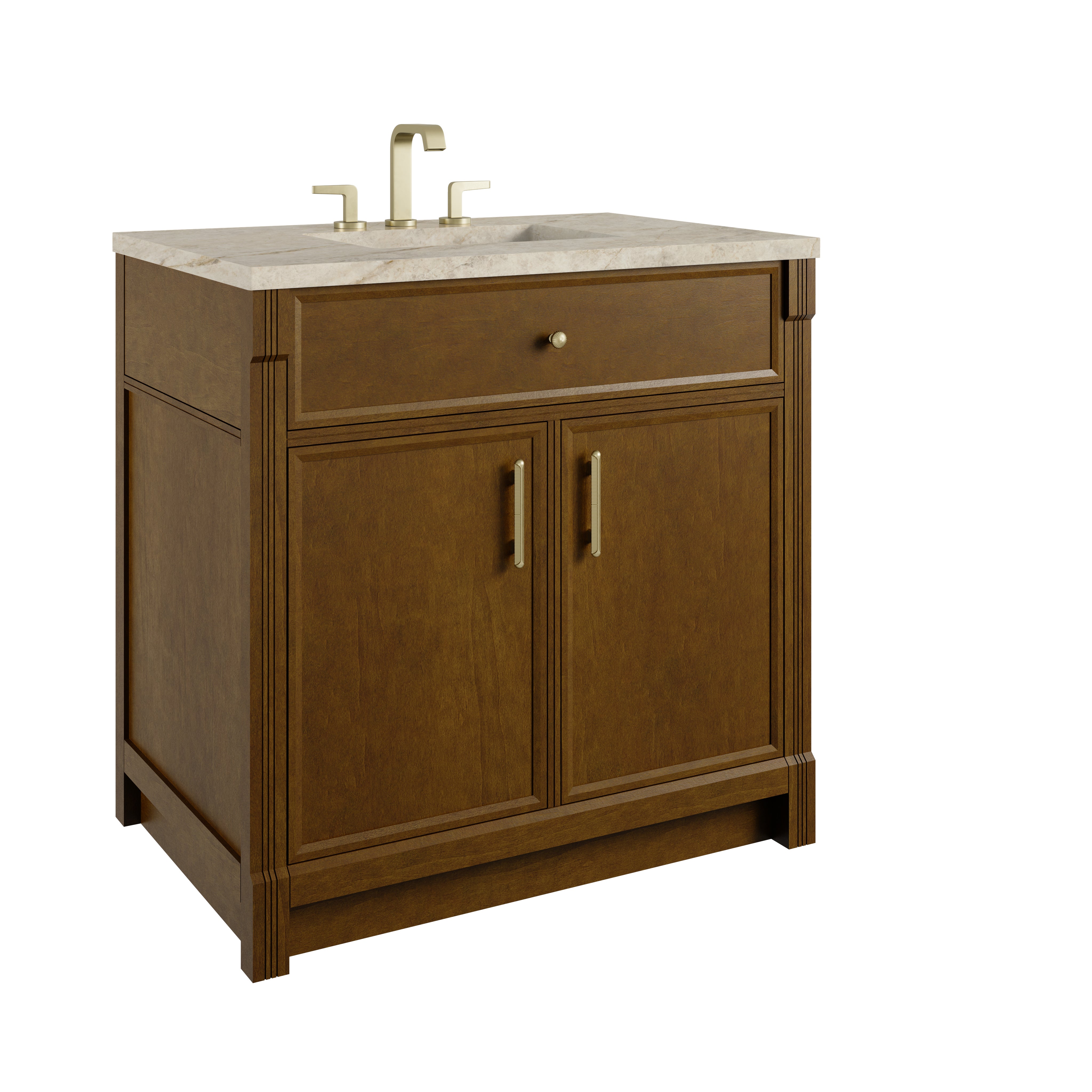 James Martin Bellshire 36" Single Vanity in Honey Oak with 3cm Countertop