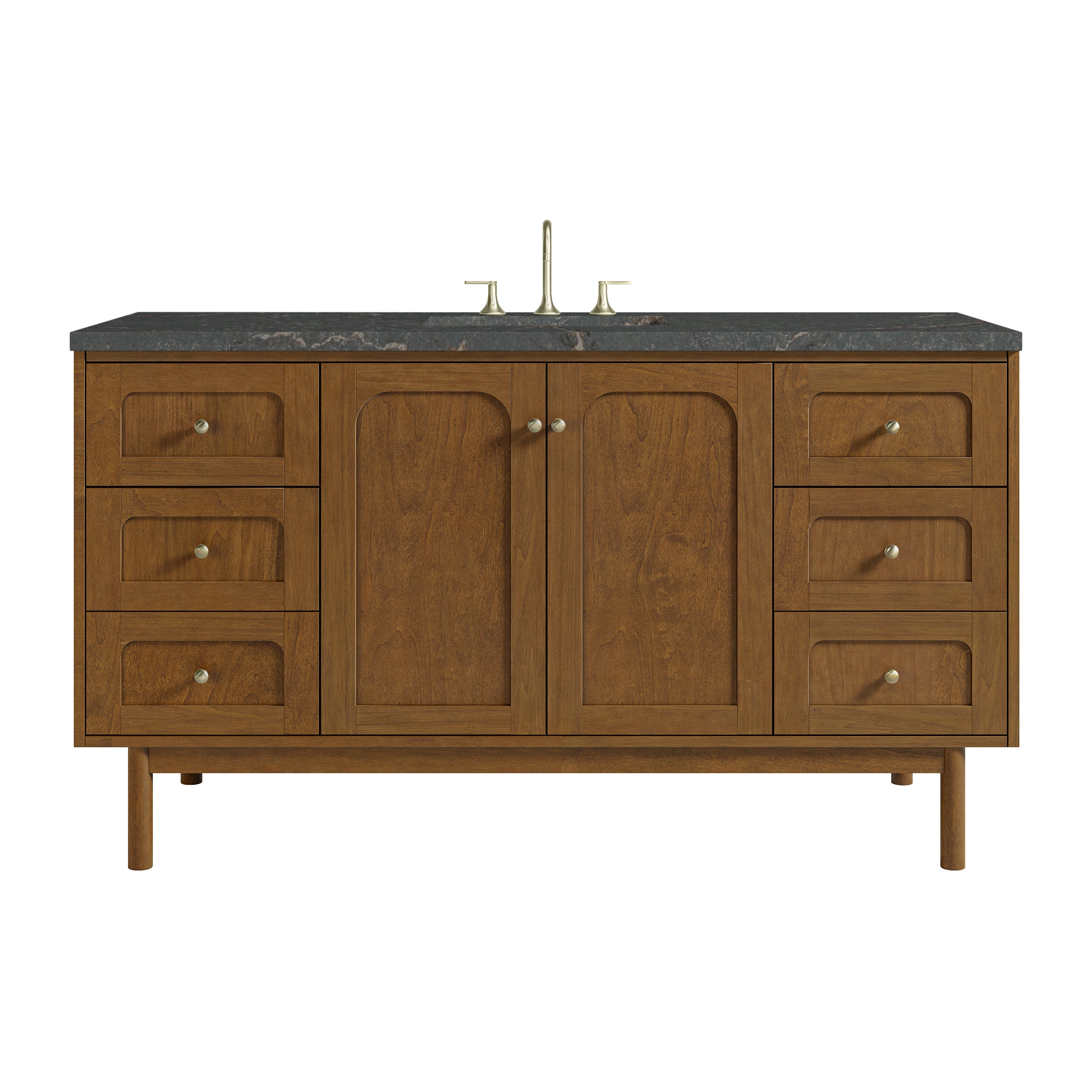 James Martin Laurent 60" Single Vanity in Honey Oak with 3cm Countertop and FreePower Wireless Charger