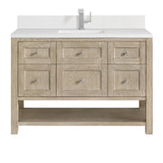 James Martin Breckenridge 48" Single Vanity in Whitewashed Oak with 3cm Countertop