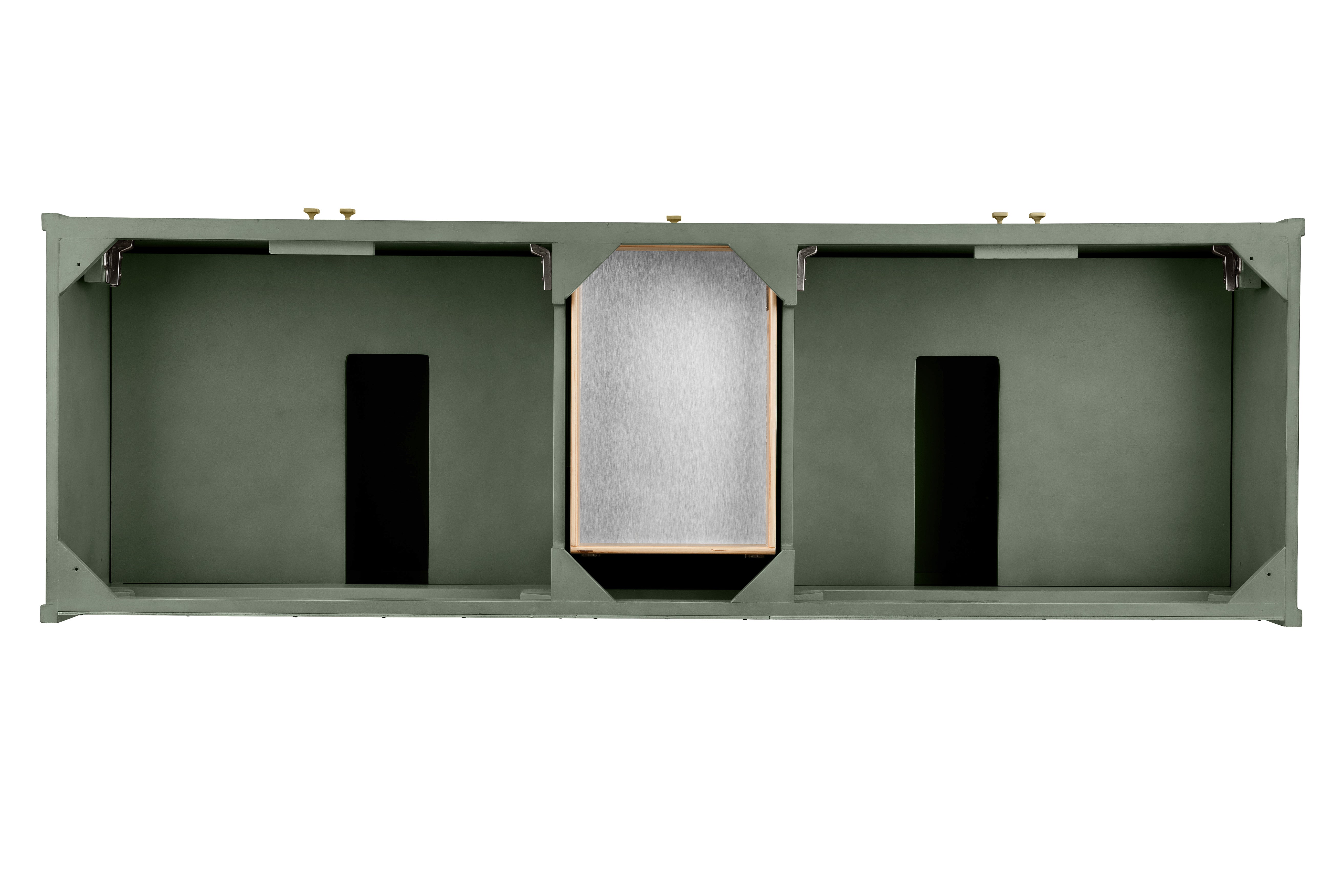 James Martin Chicago 72" Double Vanity in Smokey Celadon with 3cm Countertop and FreePower Wireless Charger