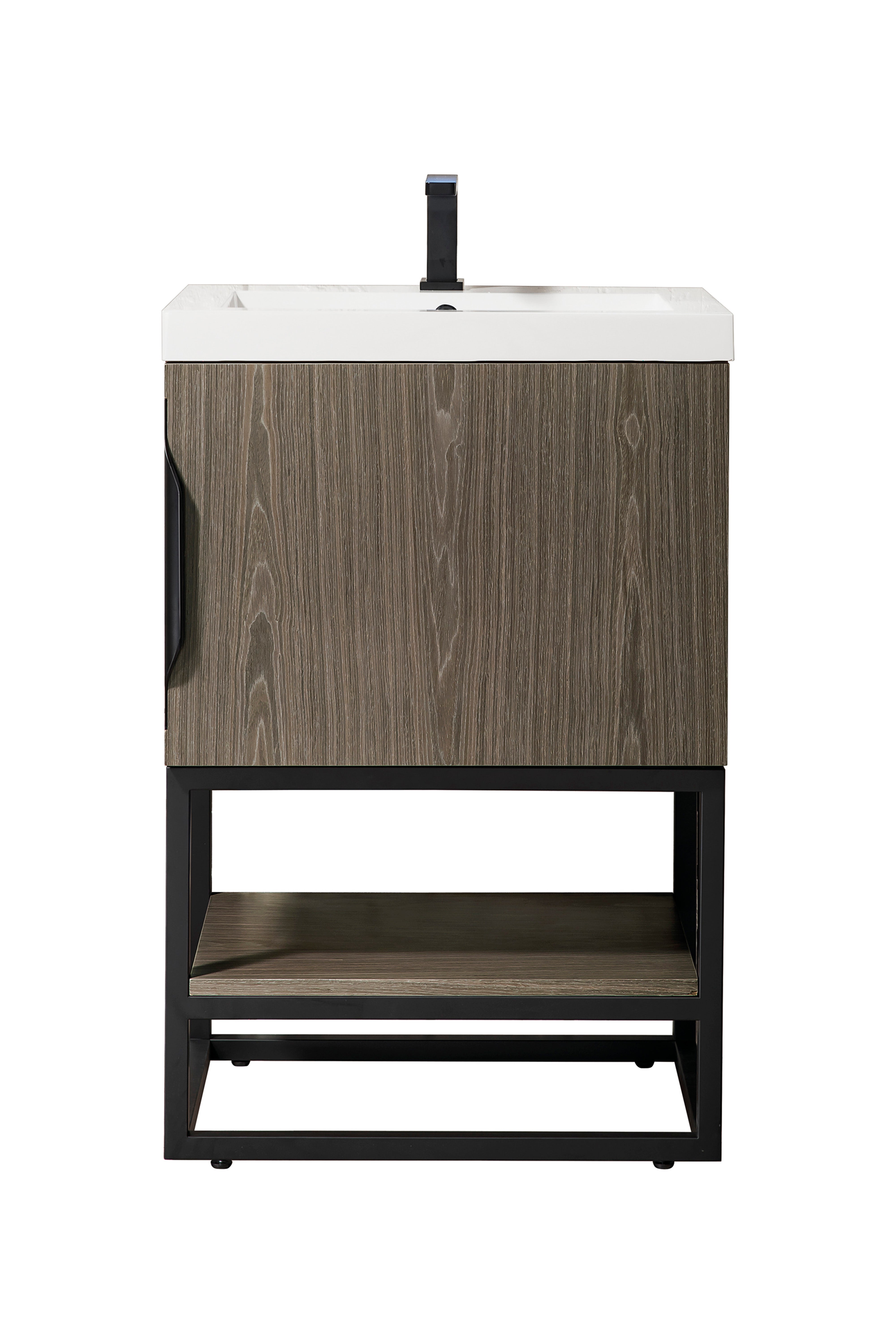 James Martin Columbia 24" Freestanding Single Vanity with Mineral Composite Stone Countertop